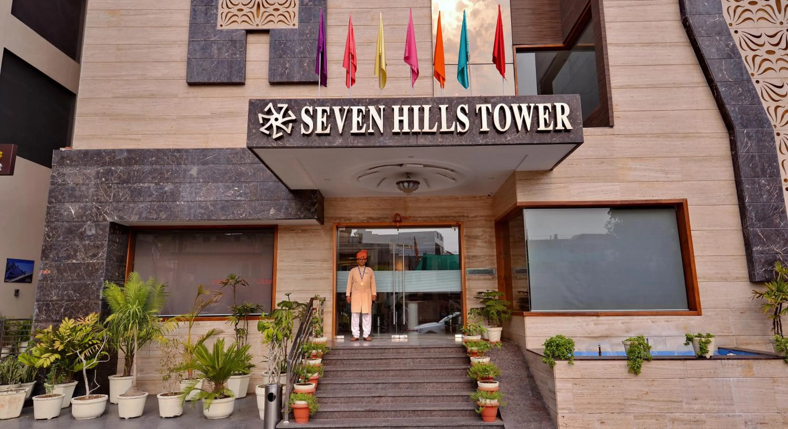 Facade/entrance in Hotel Seven Hills Tower