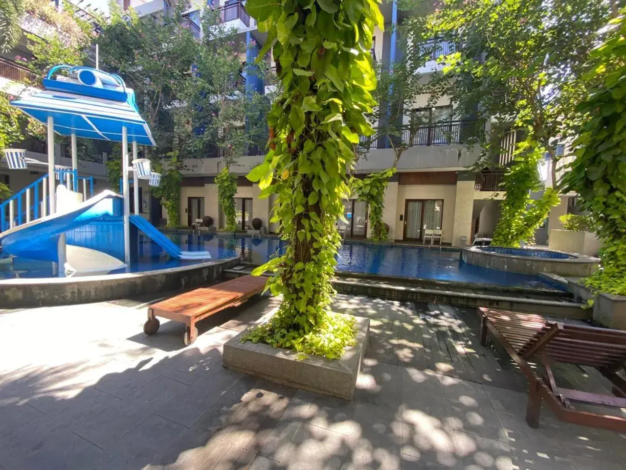 Pool view in Menara Laut Hotel Pool view in Menara Laut Hotel