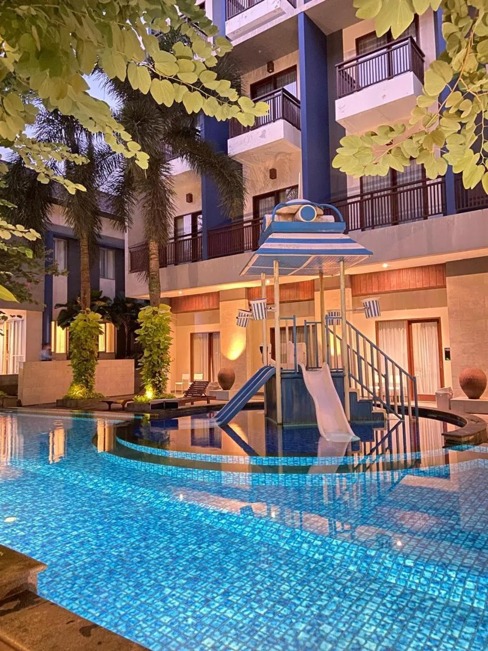 Pool view in Menara Laut Hotel