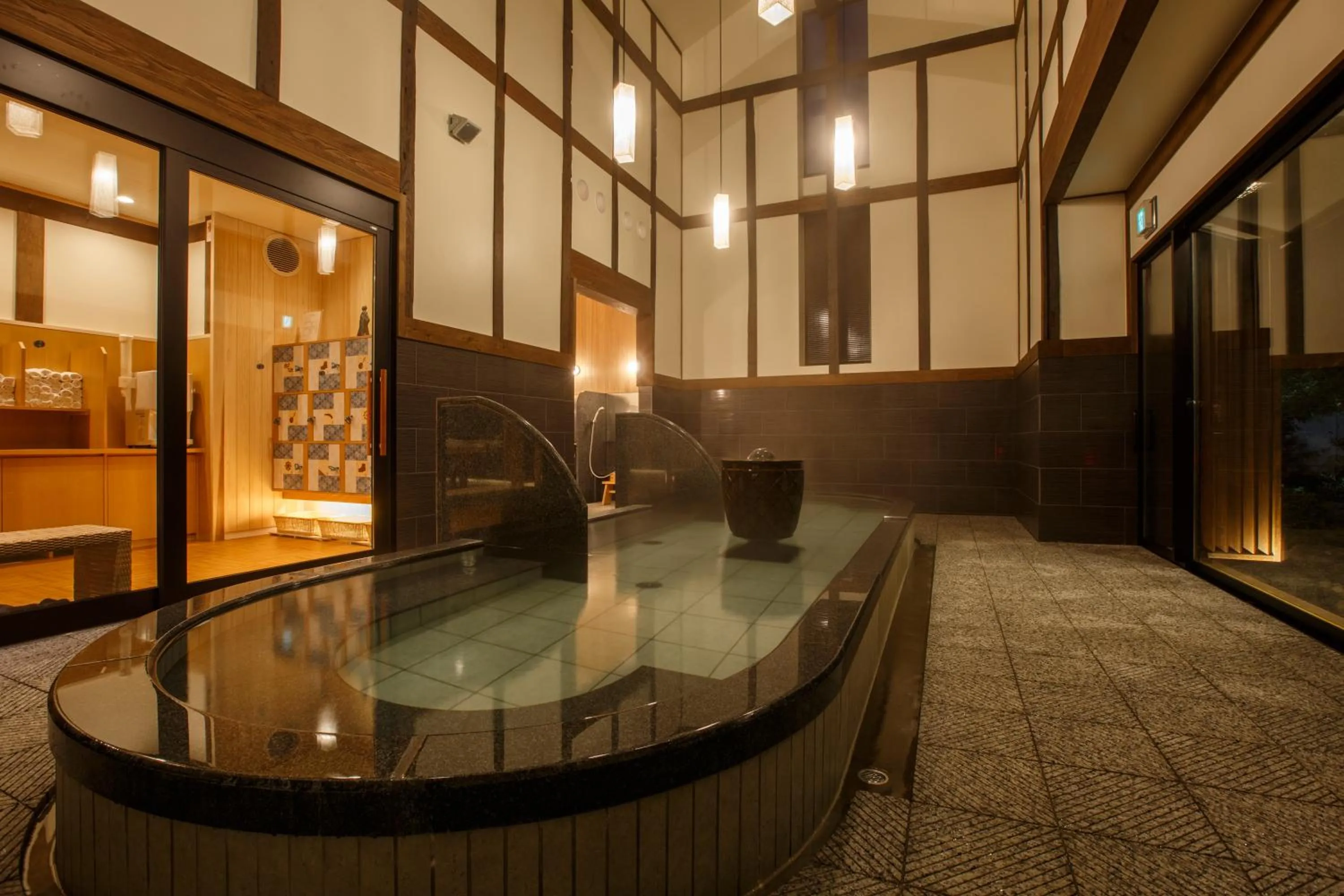 Hot Spring Bath in Matsudaya Hotel