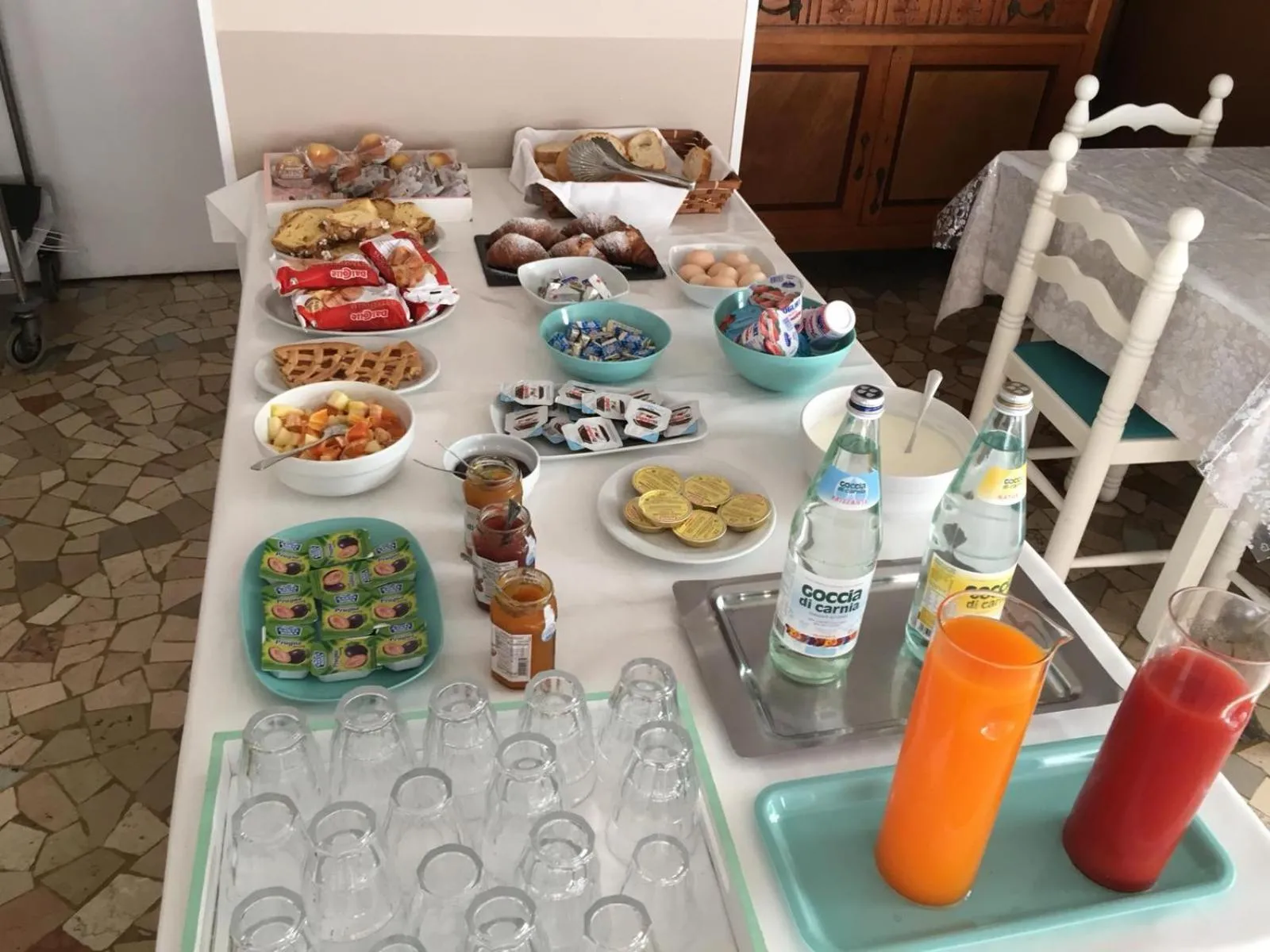Buffet breakfast in Albergo Rosa
