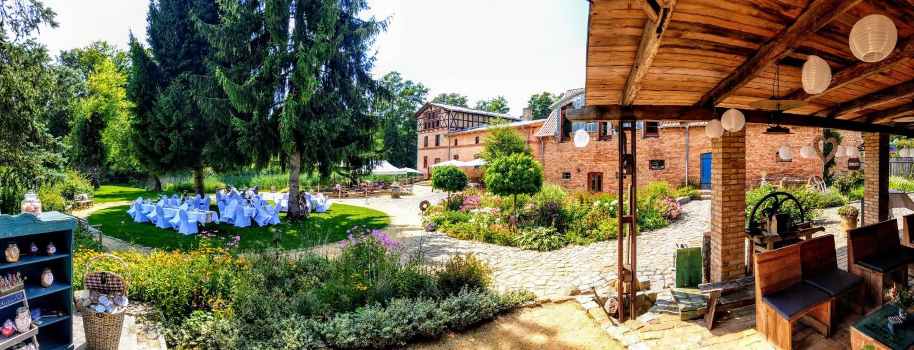 Patio in Mühle Tornow am Wentowsee