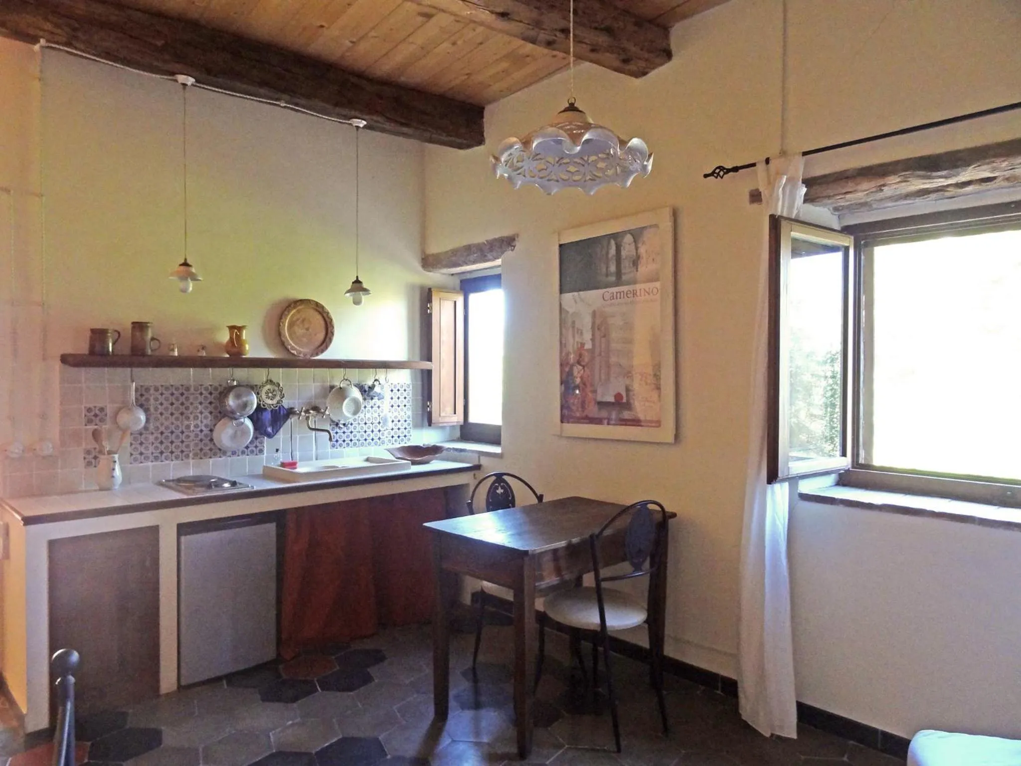 Kitchen or kitchenette in Locanda dell'Istrice