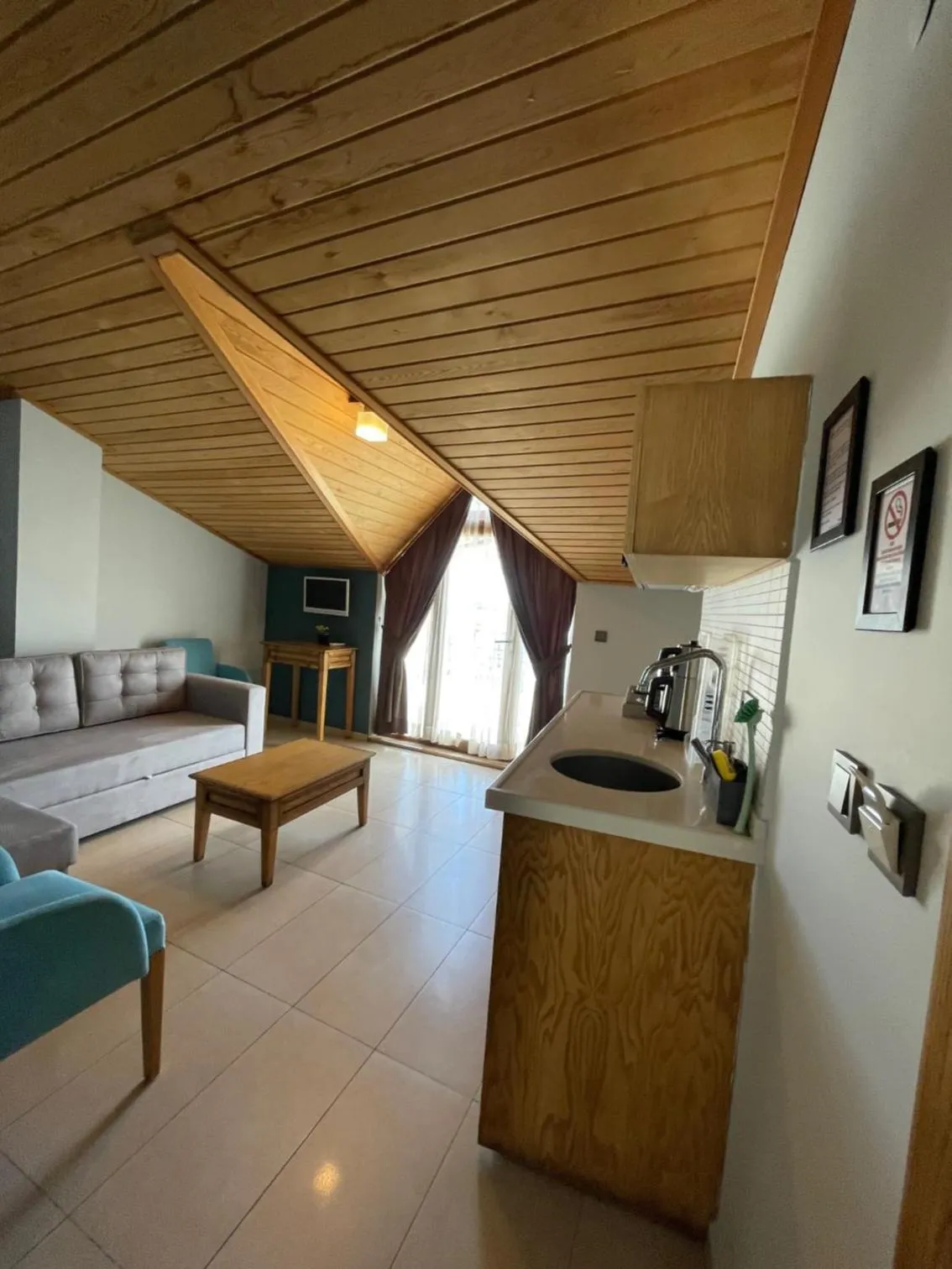 Kitchen or kitchenette in Veziroğlu Apart