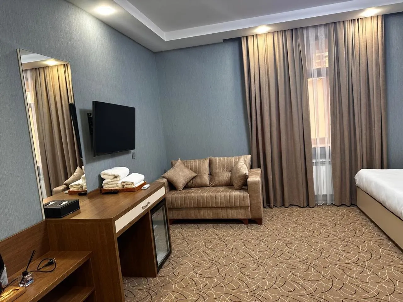 Bed in Royal Meridien Hotel