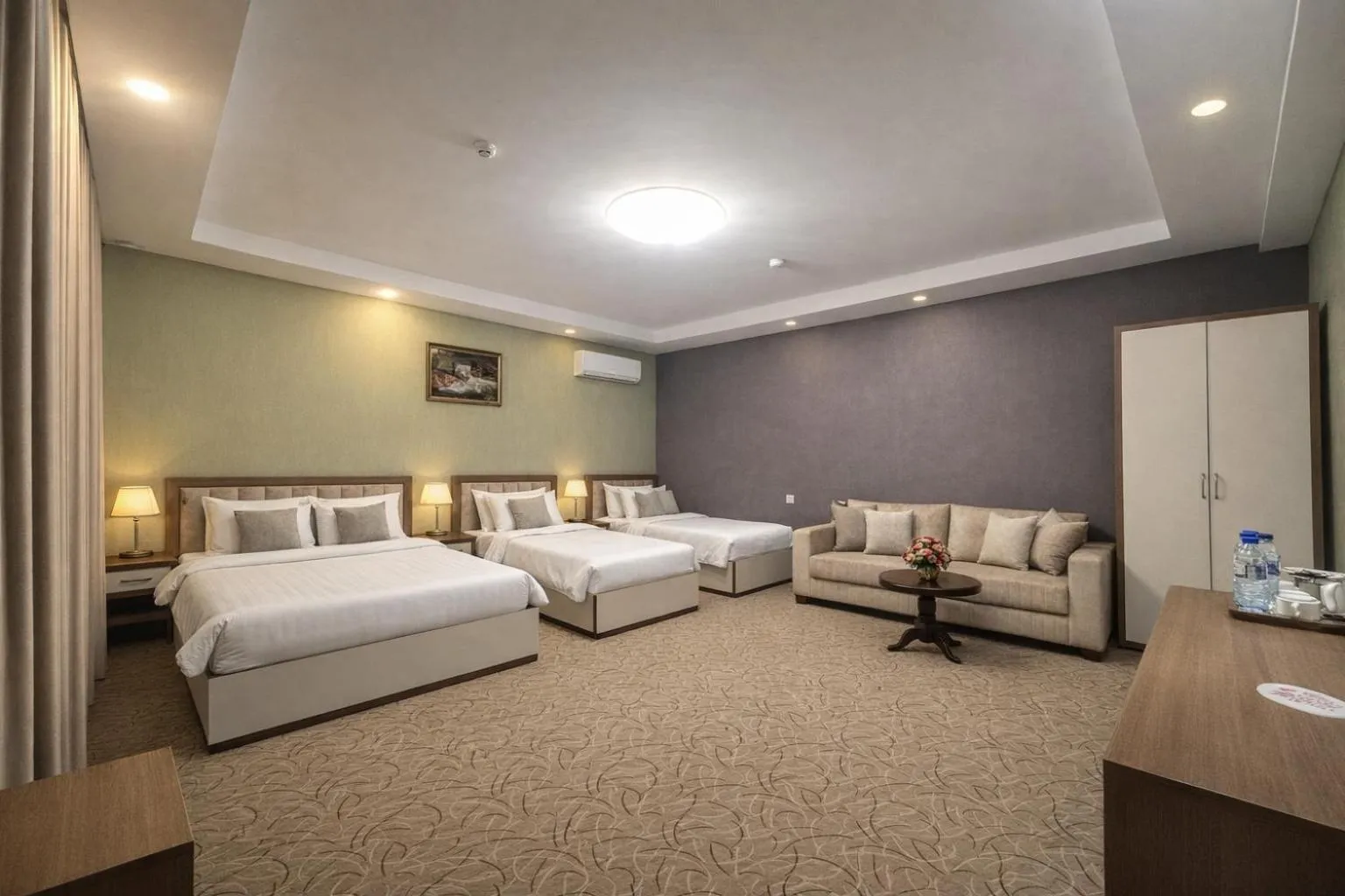 Bed in Royal Meridien Hotel