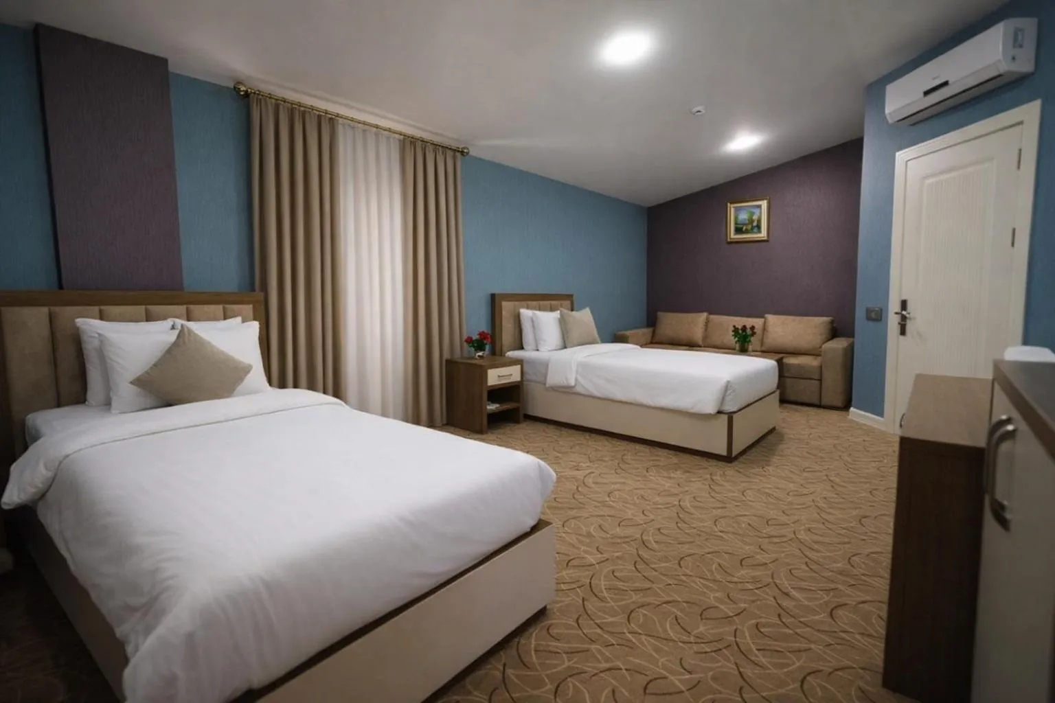 Bed in Royal Meridien Hotel