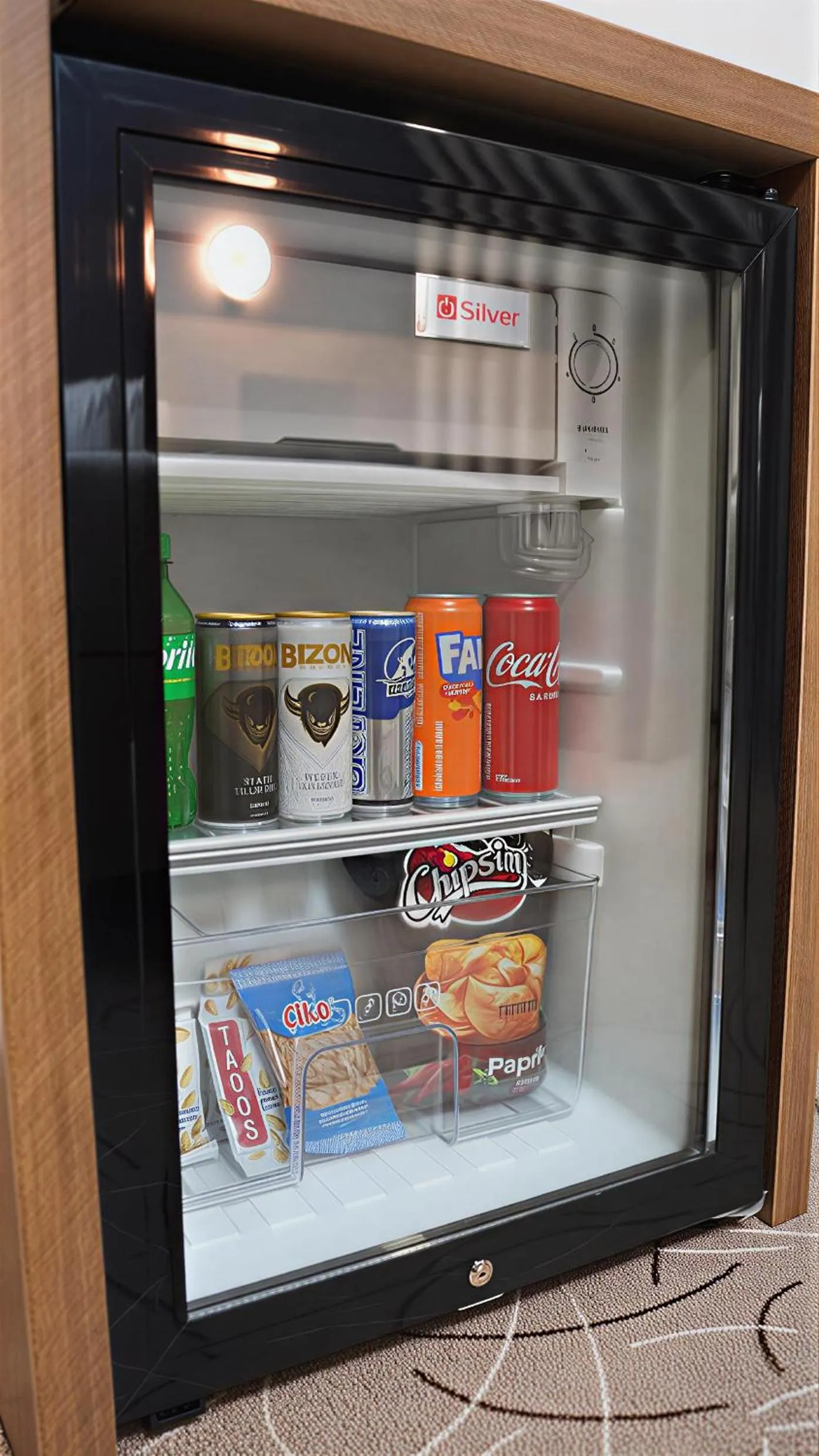 minibar in Royal Meridien Hotel