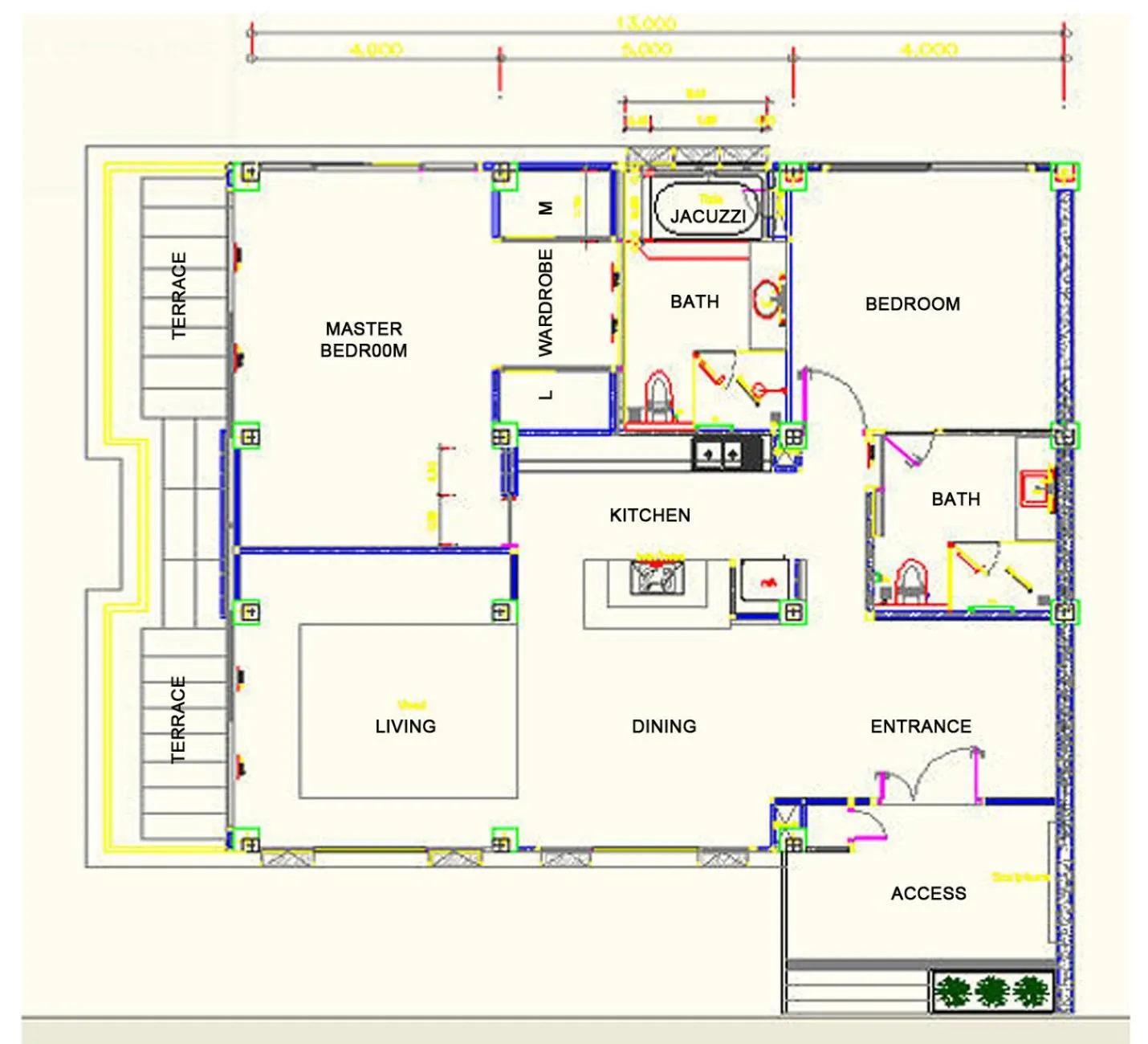 Floor plan in Karon Suite Apartment