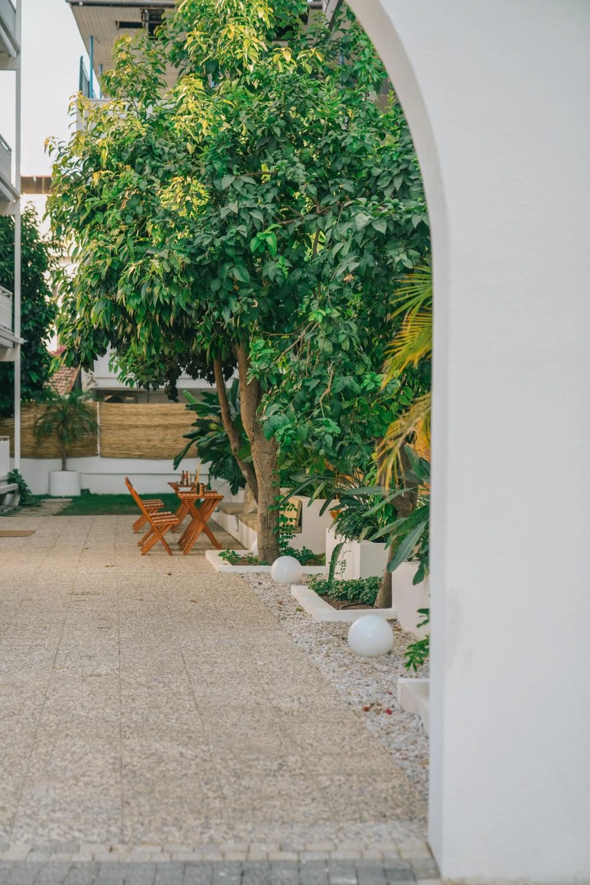Facade/entrance in Nephos Beach Hotel