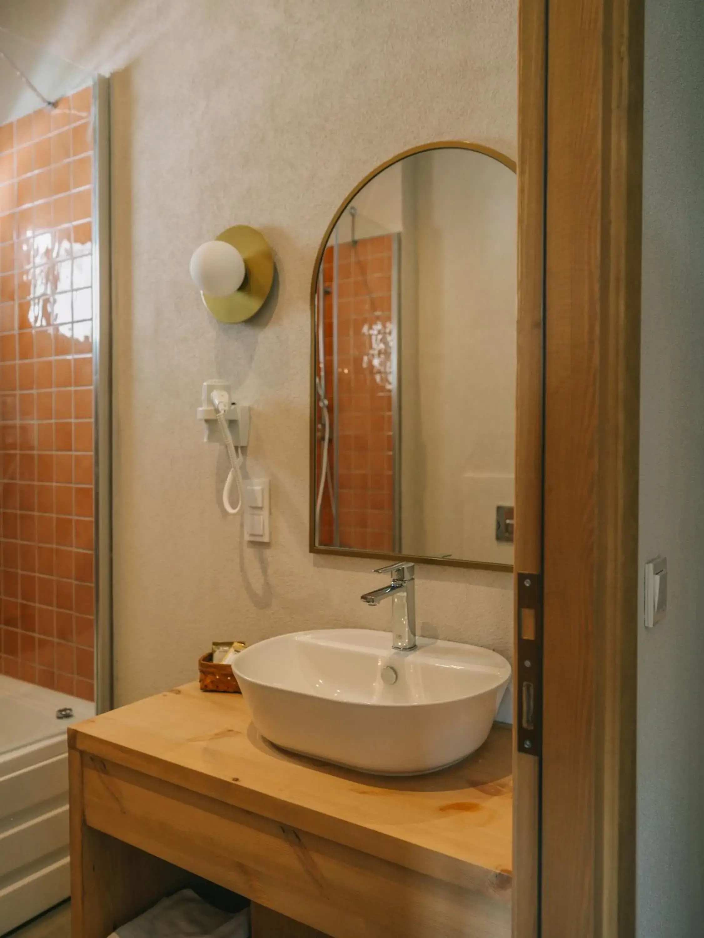 Bathroom in Nephos Beach Hotel Bathroom in Nephos Beach Hotel