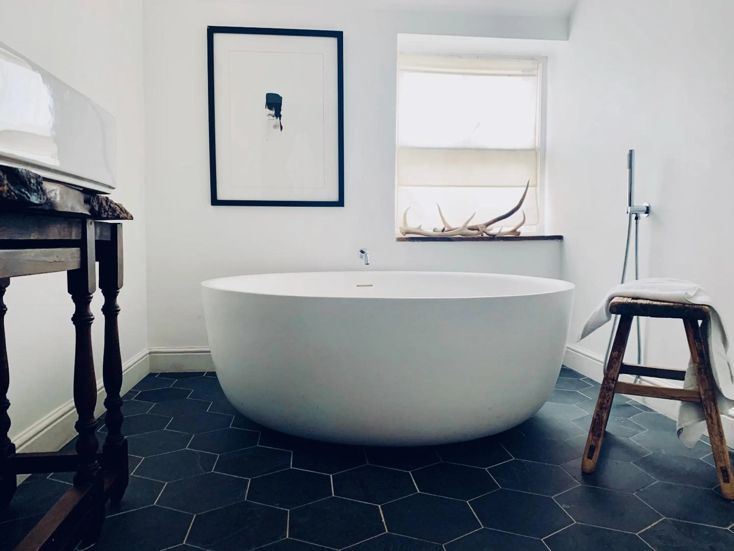 Bedroom in Wester Auchraw Longhouse Artful highland stay