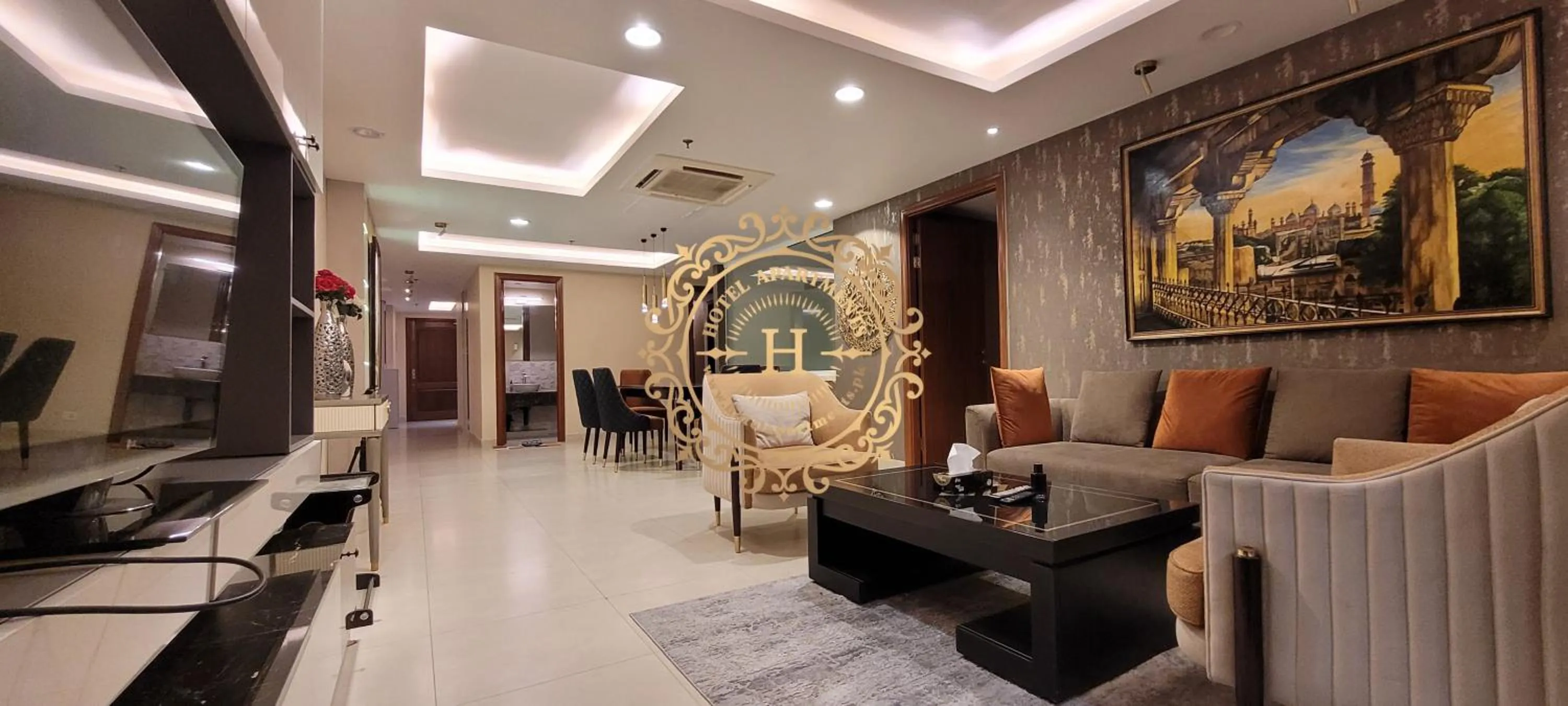 Communal lounge/ TV room in Goldcrest Apartments