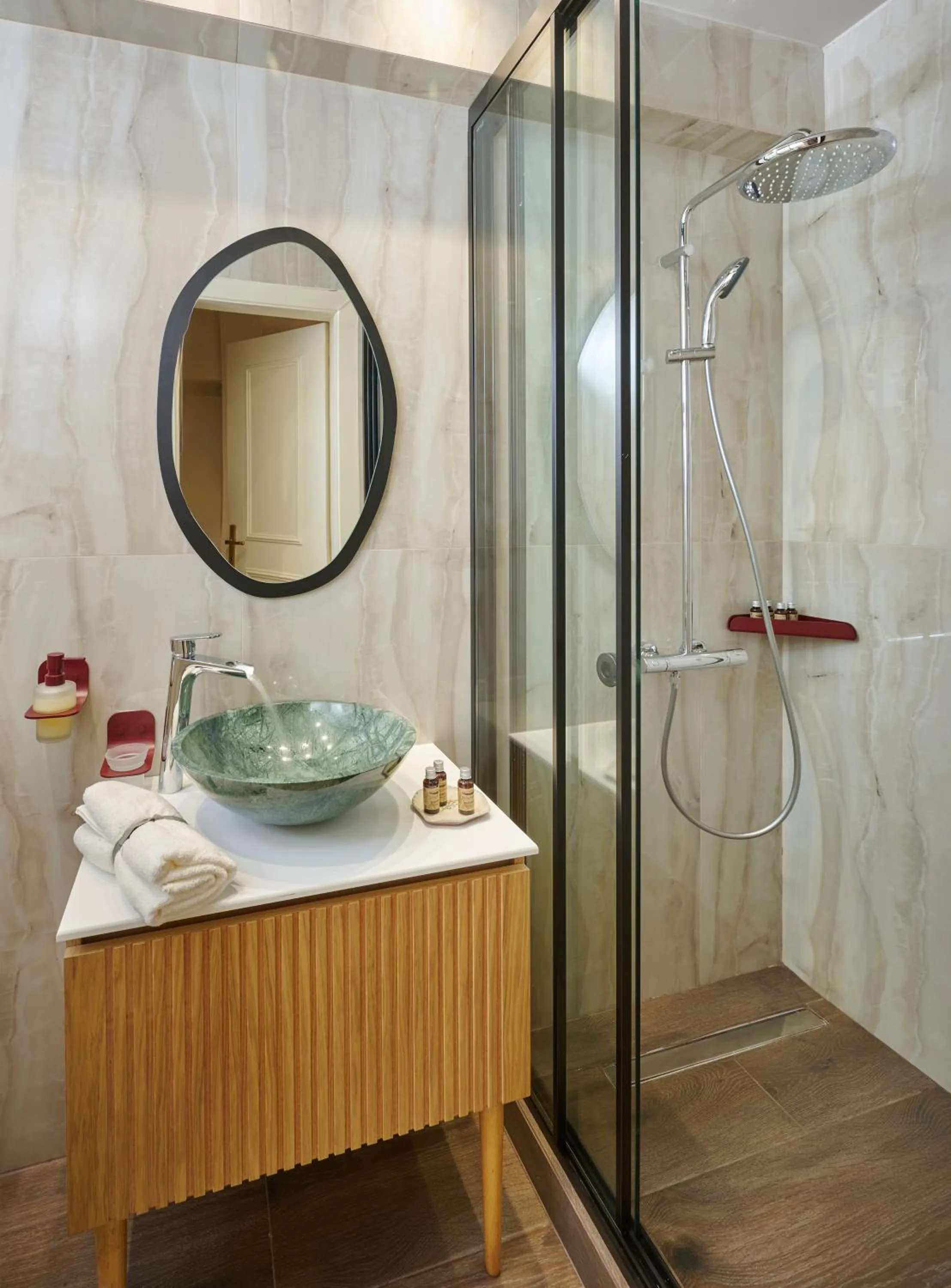 Shower in Rastoni Acropolis Uniquely Located Stylish Apartments