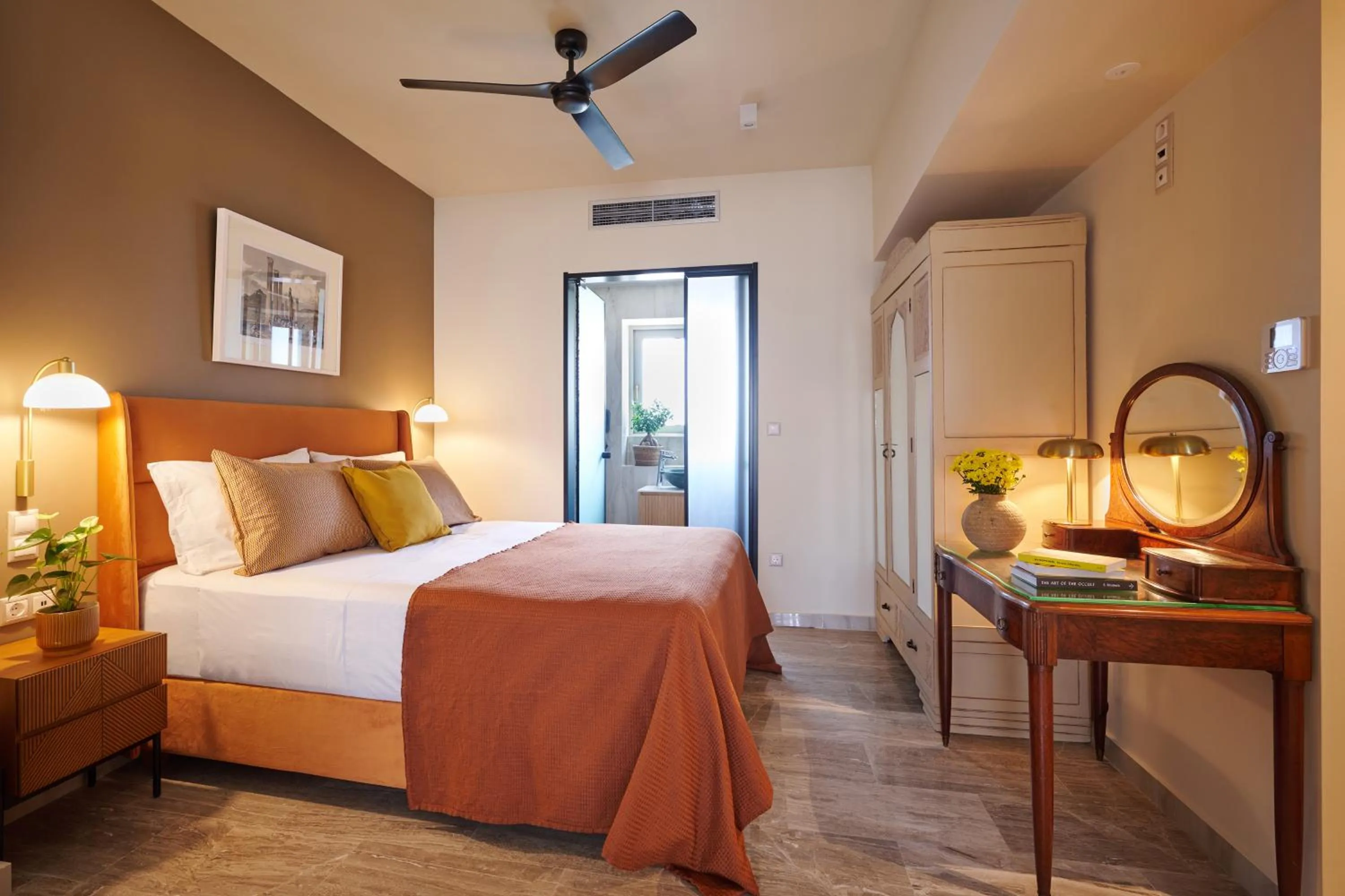 Bed in Rastoni Acropolis Uniquely Located Stylish Apartments