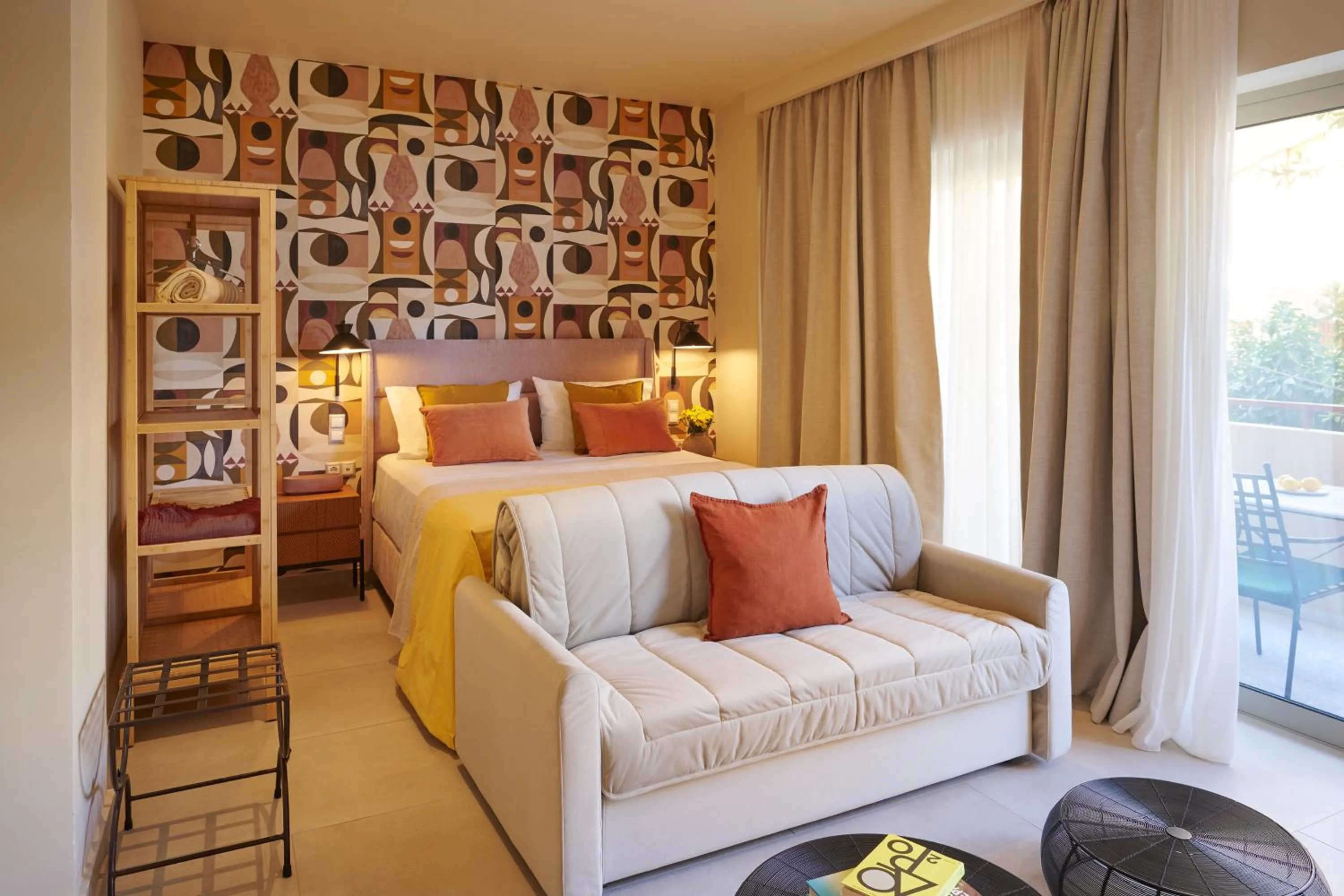 Bed in Rastoni Acropolis Uniquely Located Stylish Apartments