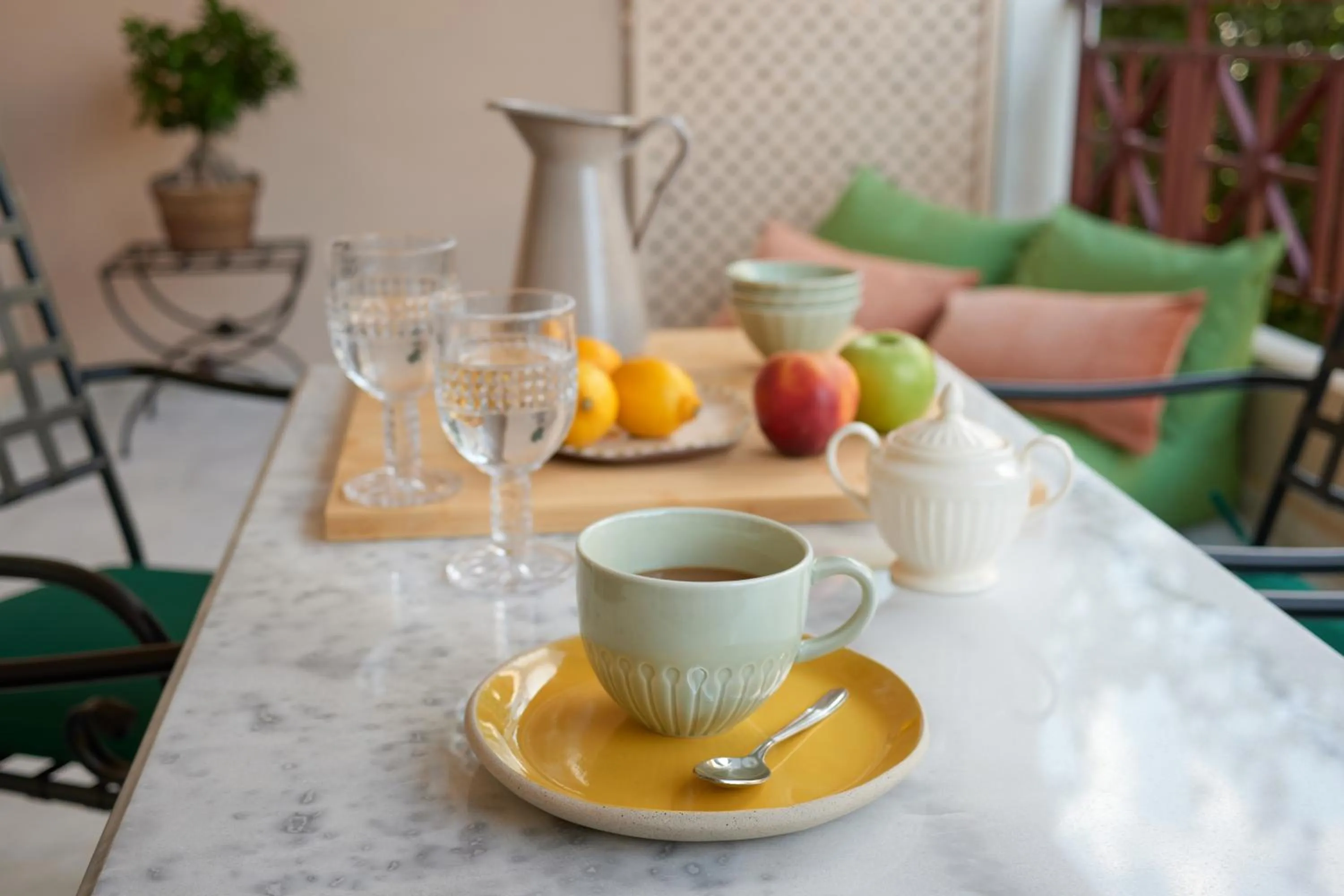 Dining area in Rastoni Acropolis Uniquely Located Stylish Apartments