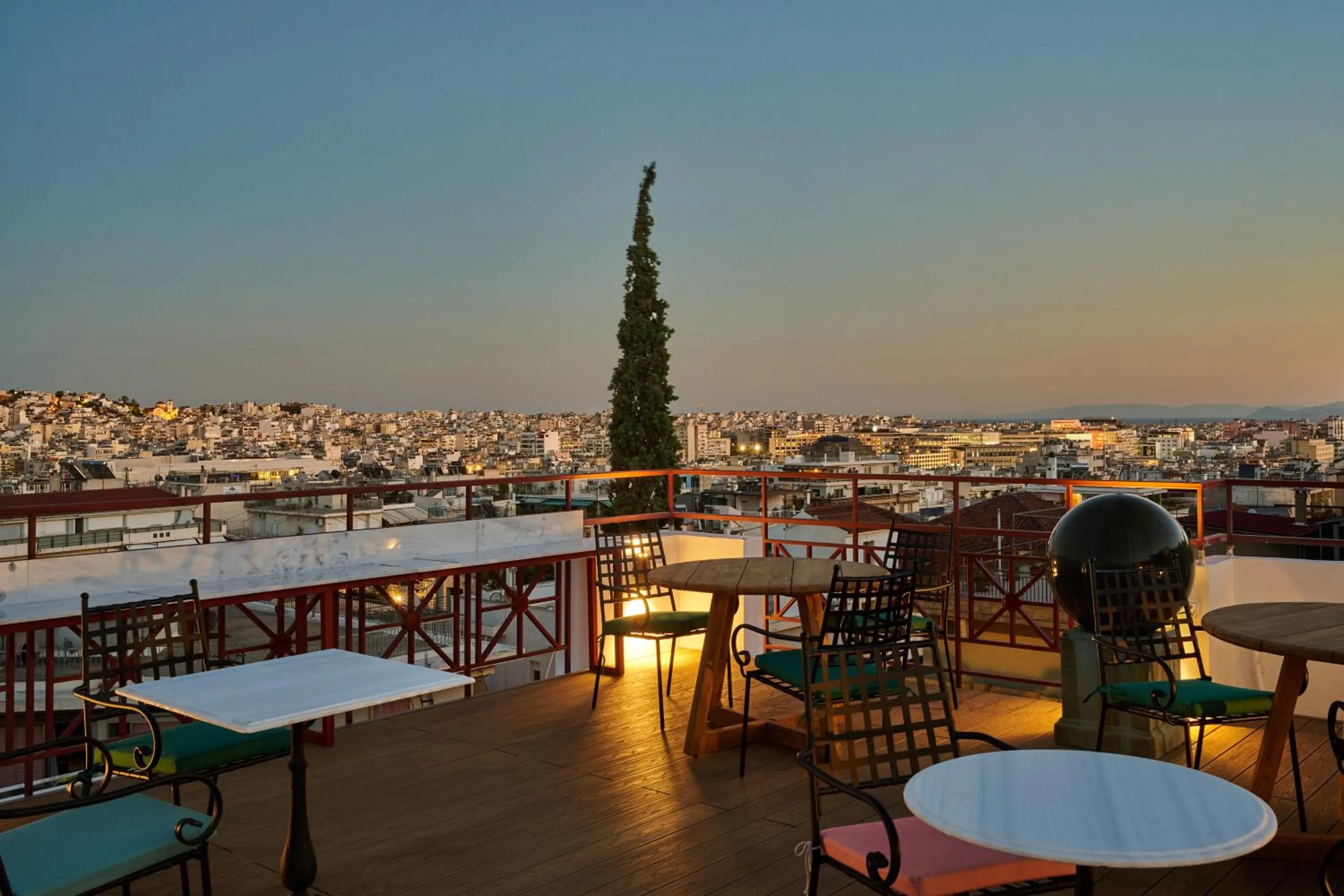 Dining area in Rastoni Acropolis Uniquely Located Stylish Apartments