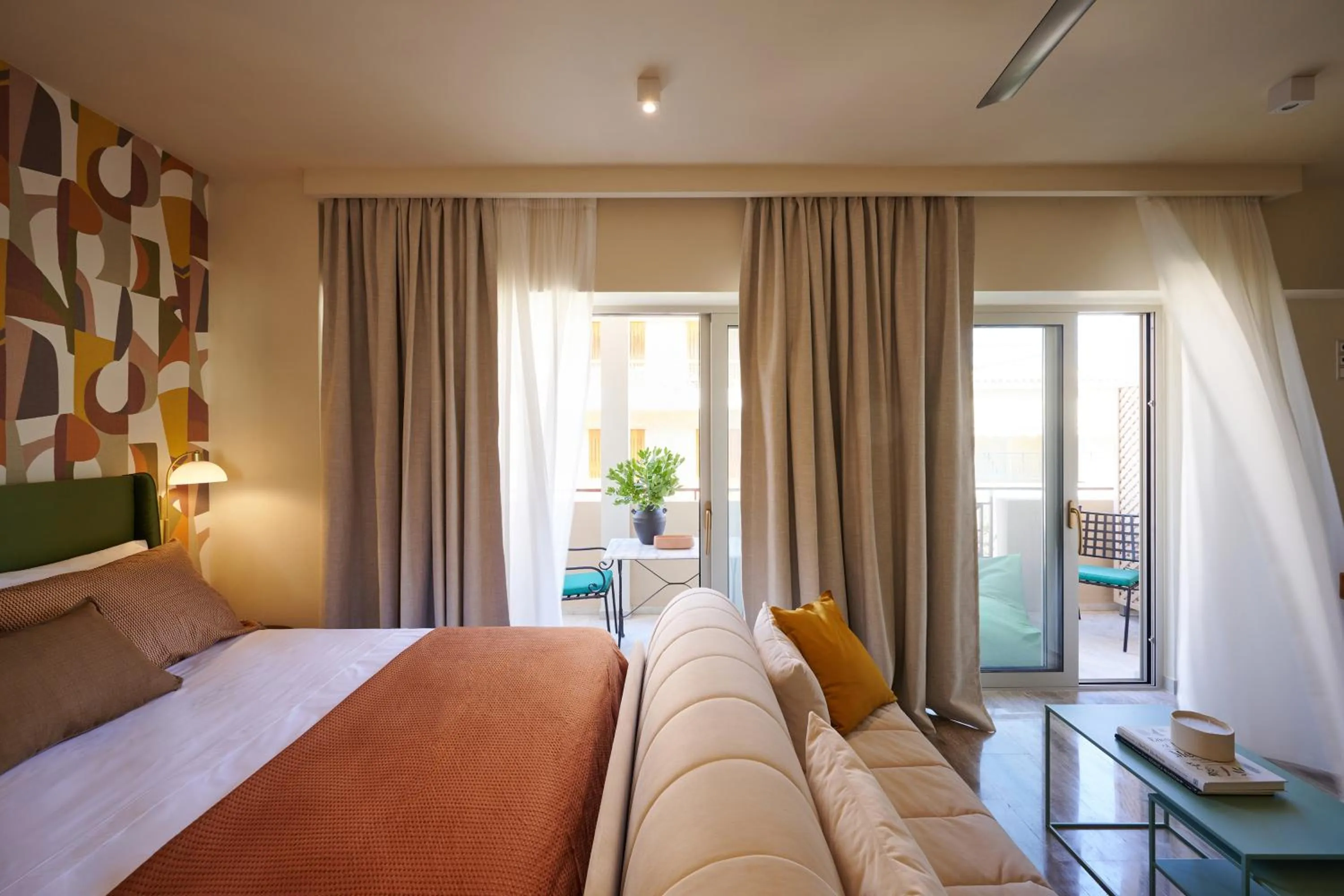 Bed in Rastoni Acropolis Uniquely Located Stylish Apartments