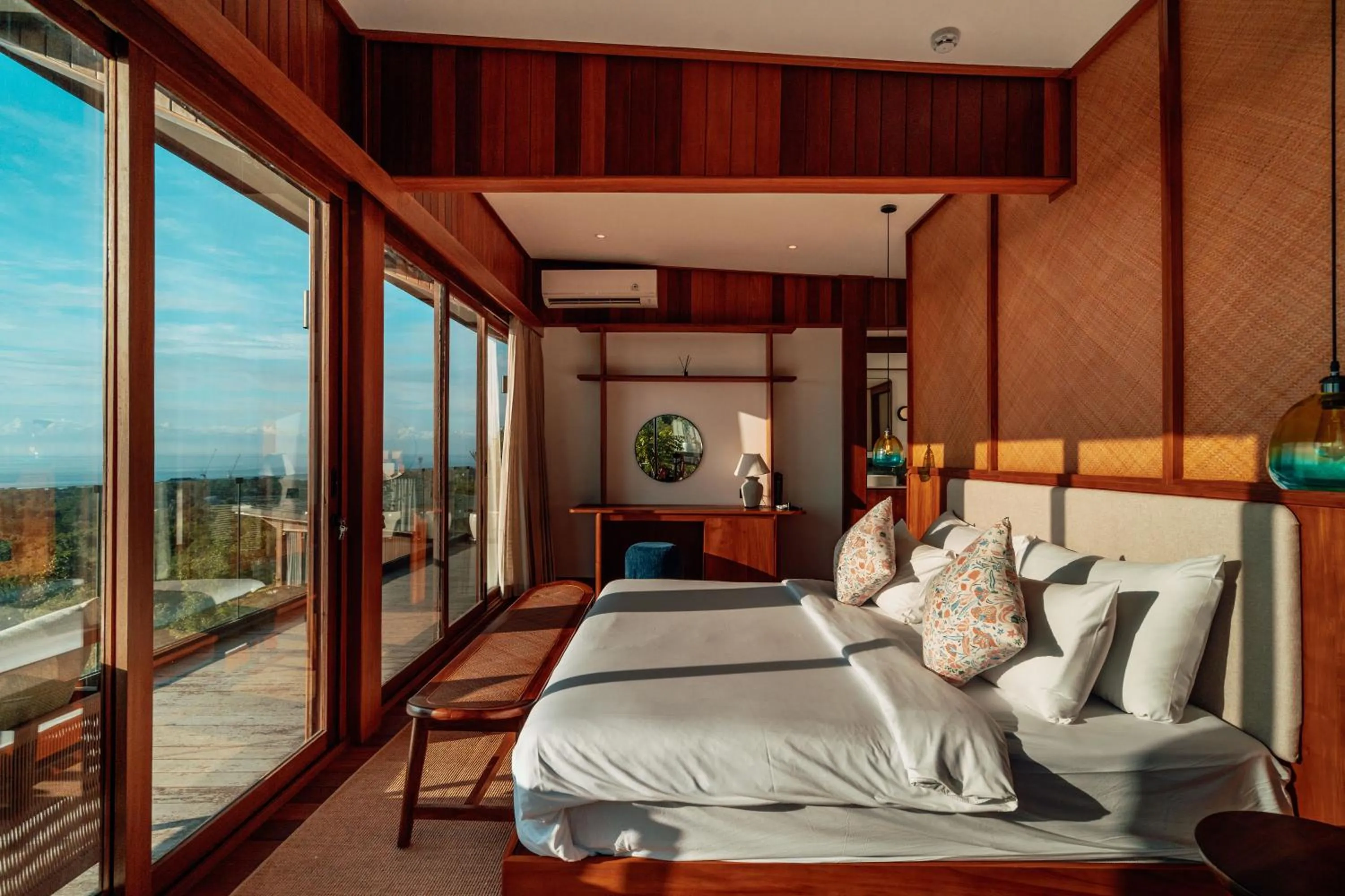 Bed in Ocean View Villas by Grün