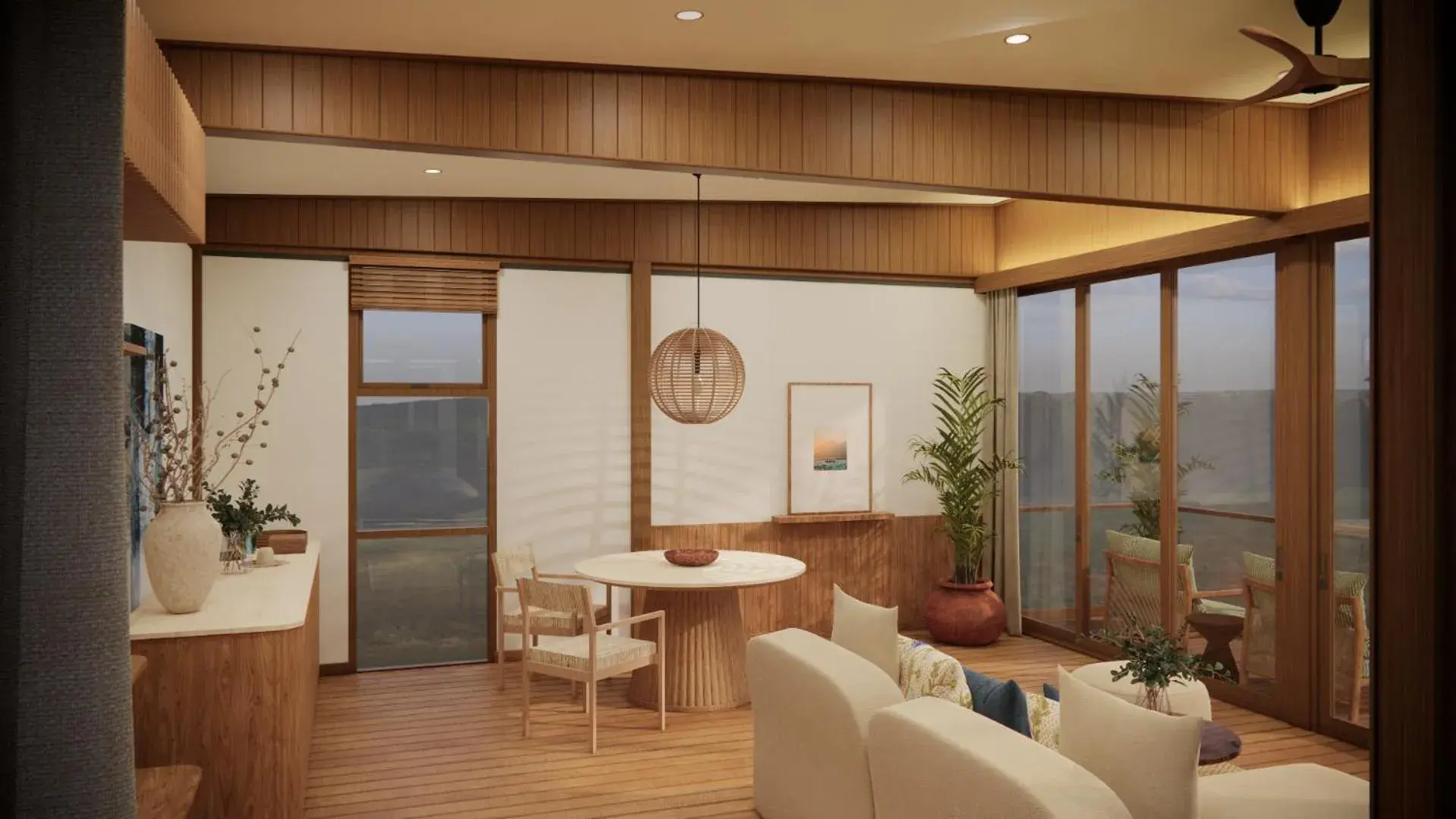 Dining area in Ocean View Villas by Grün Dining area in Ocean View Villas by Grün