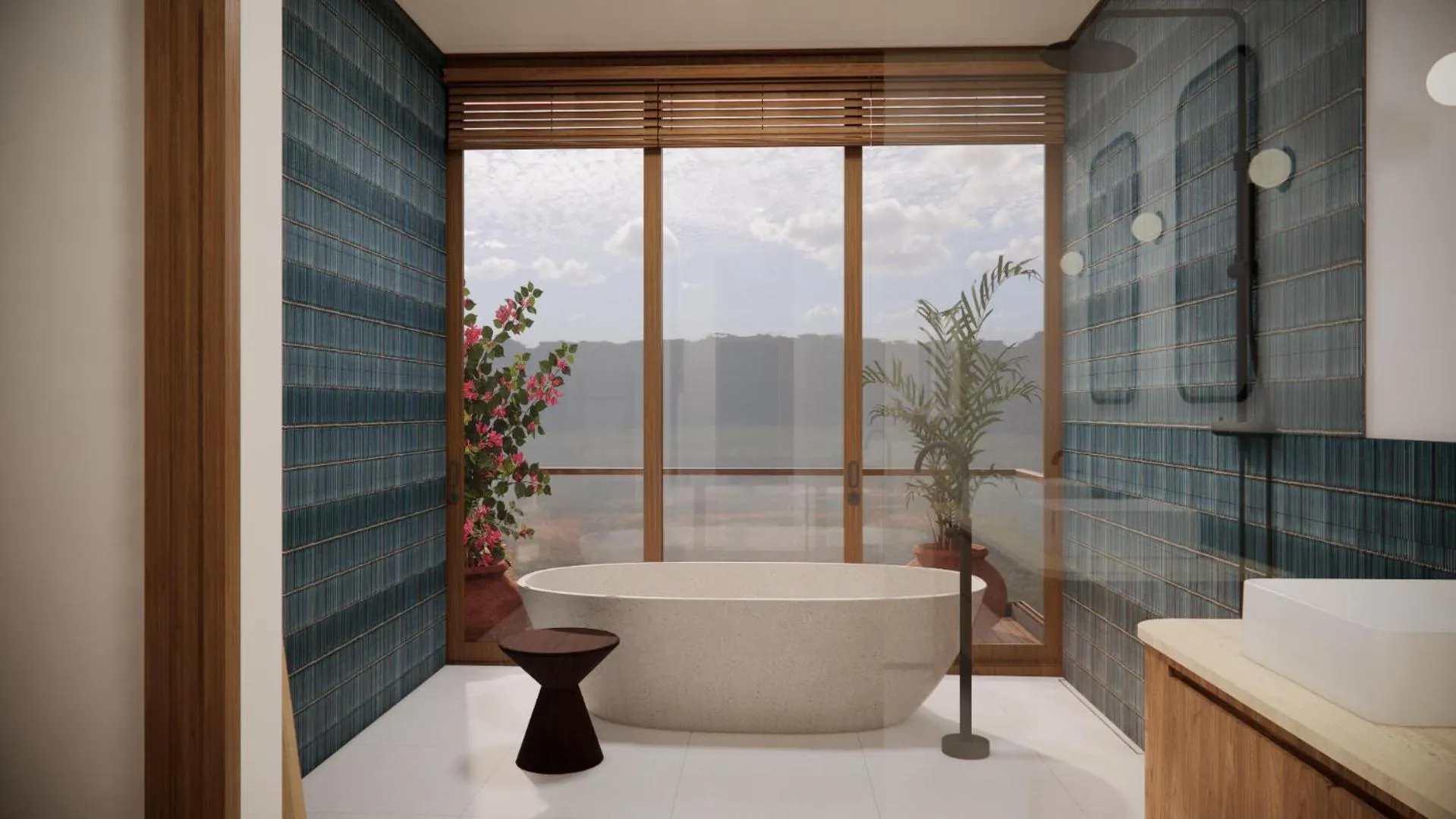 Bathroom in Ocean View Villas by Grün