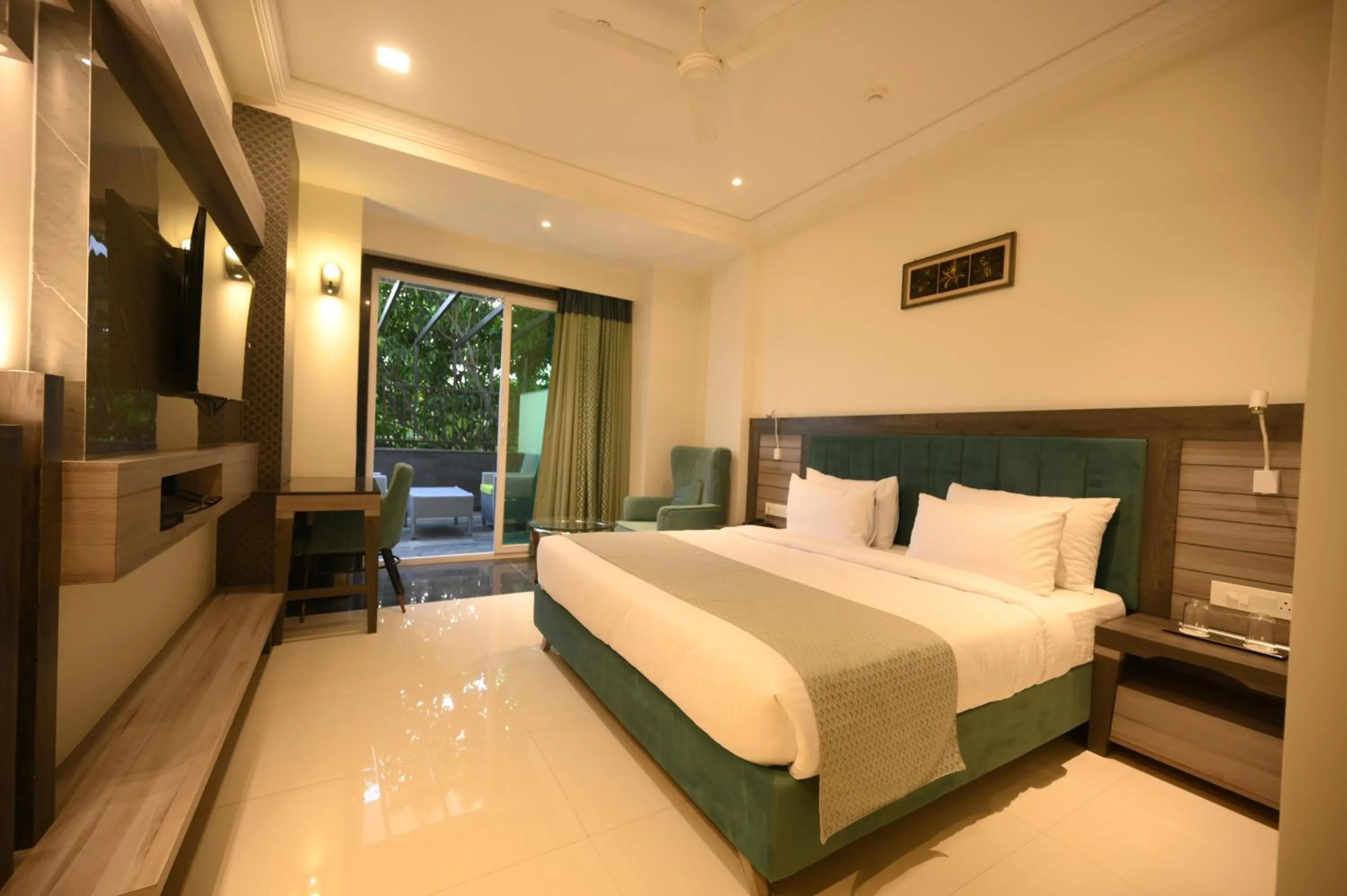 Bed in The Mudra Hotel