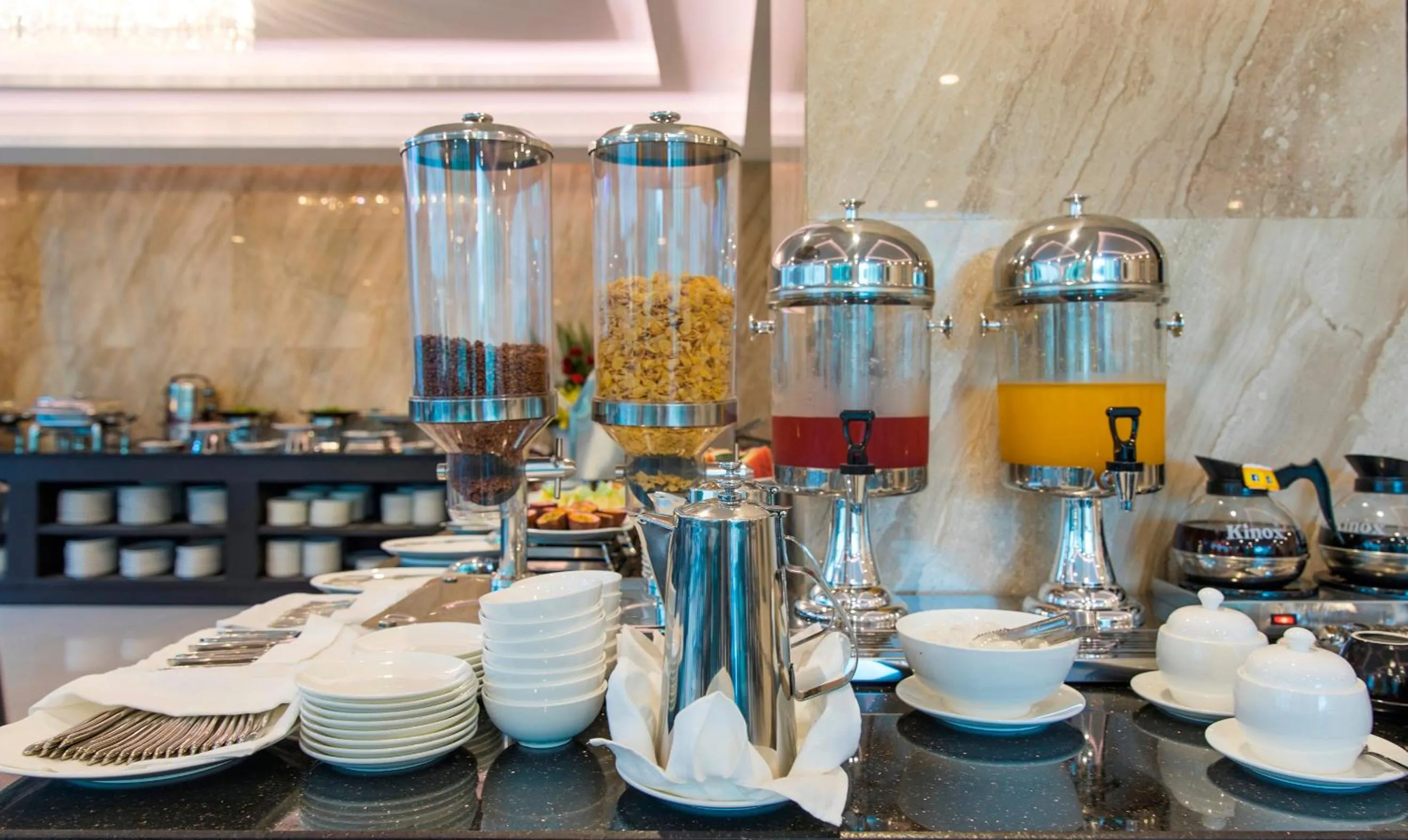 Buffet breakfast in CCT Luxury Hotel