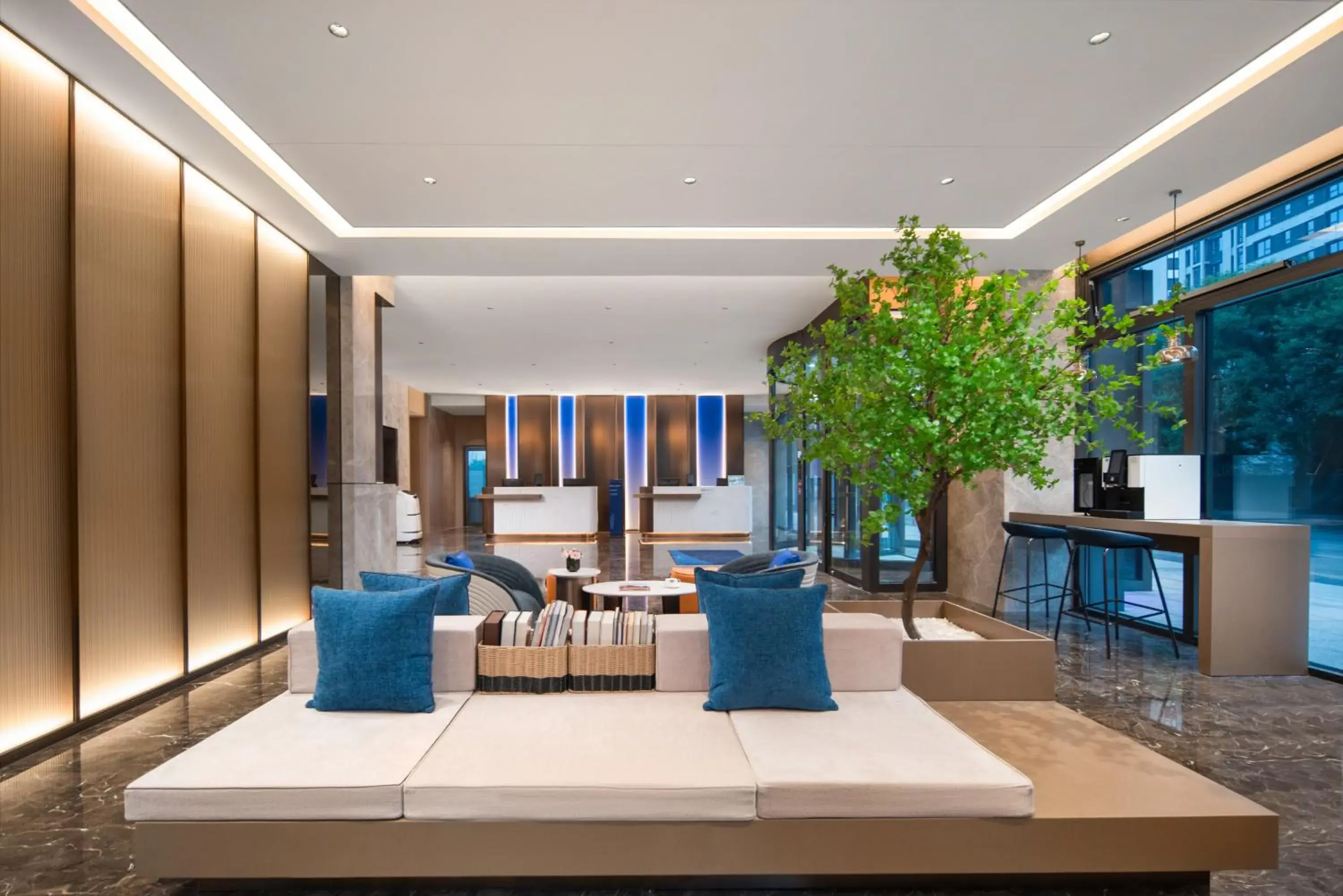 Lobby or reception in Holiday Inn Express Beijing Mentougou by IHG Lobby or reception in Holiday Inn Express Beijing Mentougou by IHG