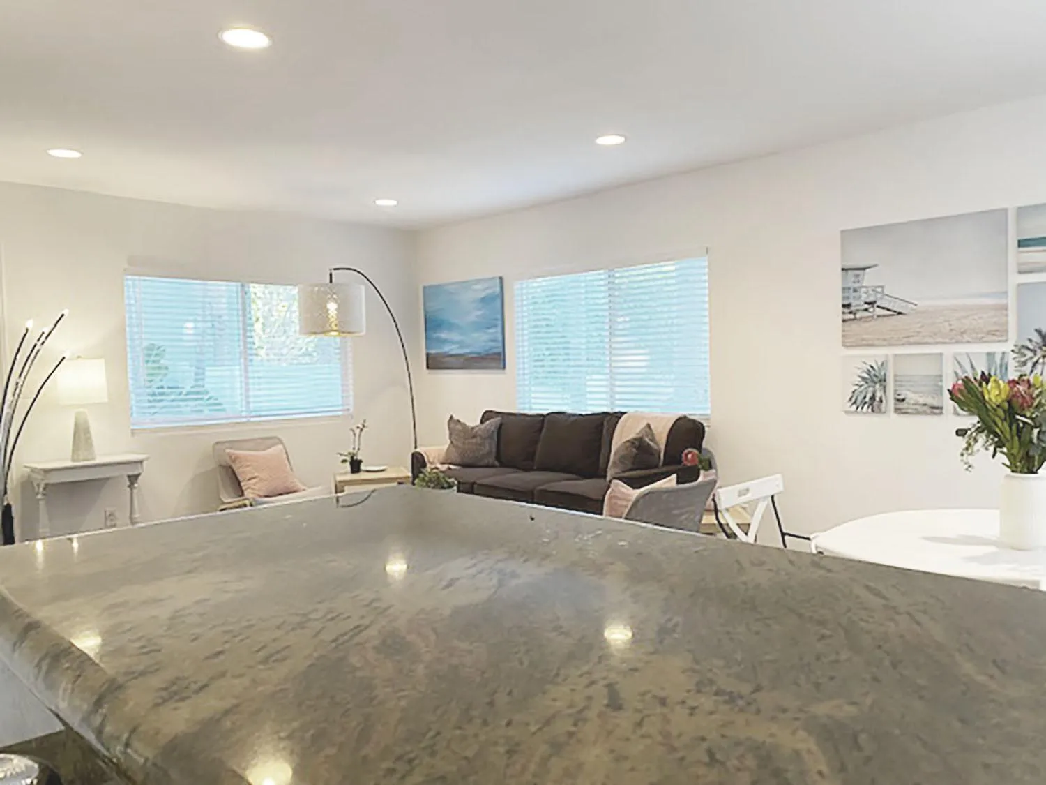 Living room in Malibu Private Beach Apartments