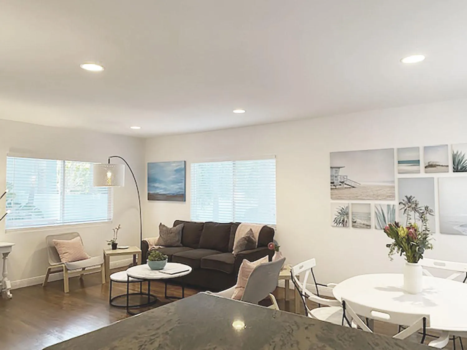 Living room in Malibu Private Beach Apartments