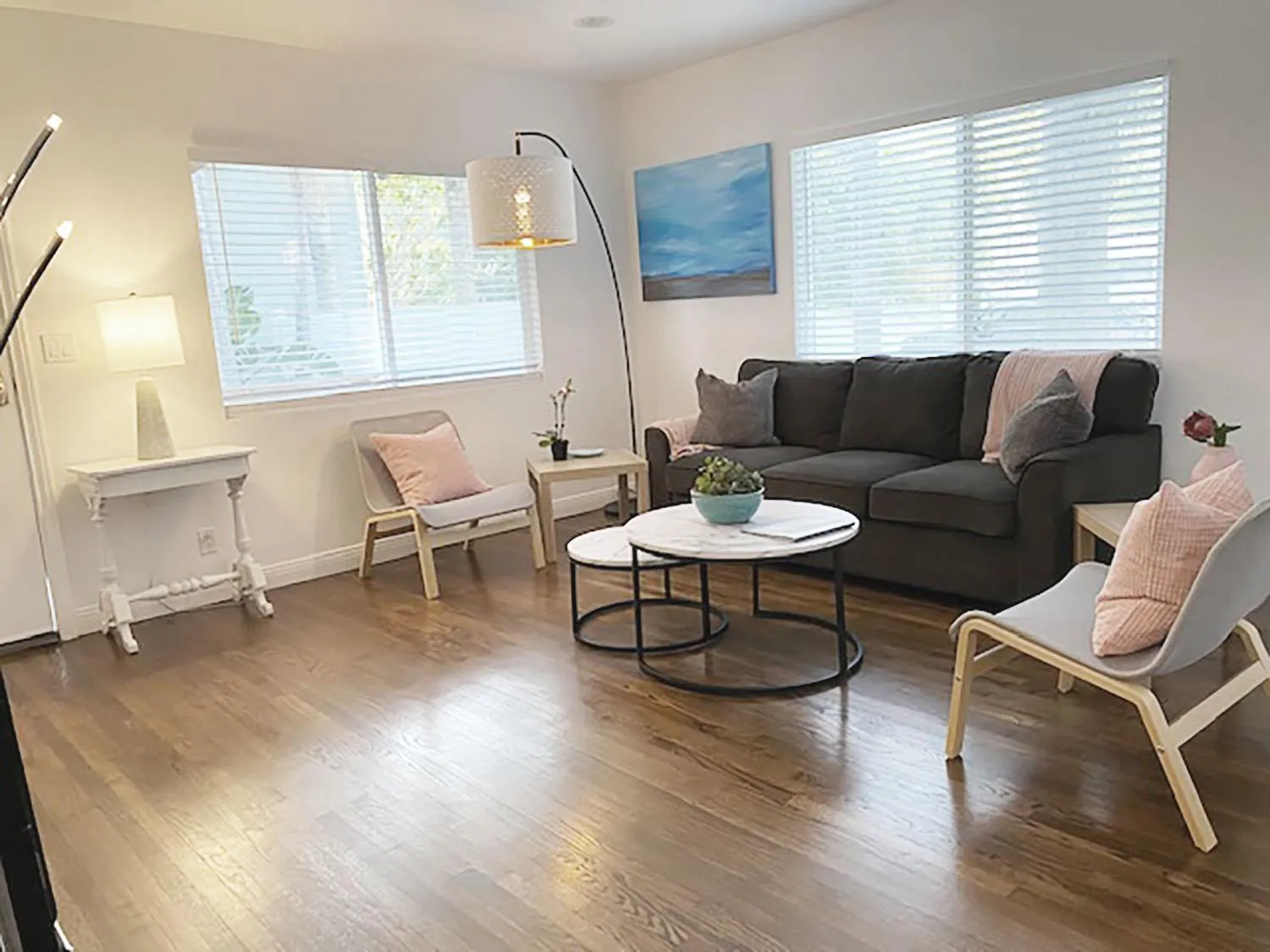 Living room in Malibu Private Beach Apartments