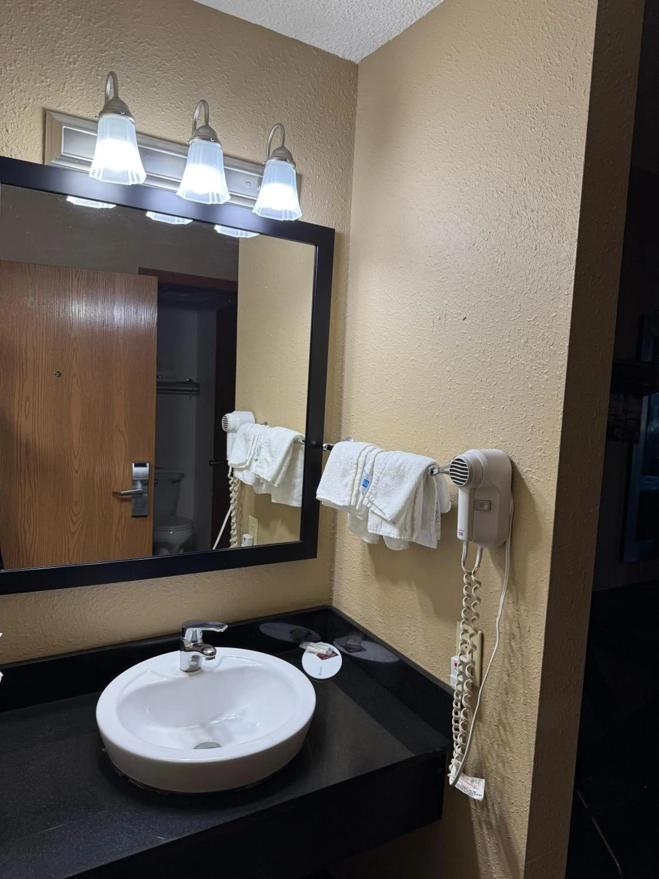 Bathroom in Super 8 by Wyndham Mendota I-39