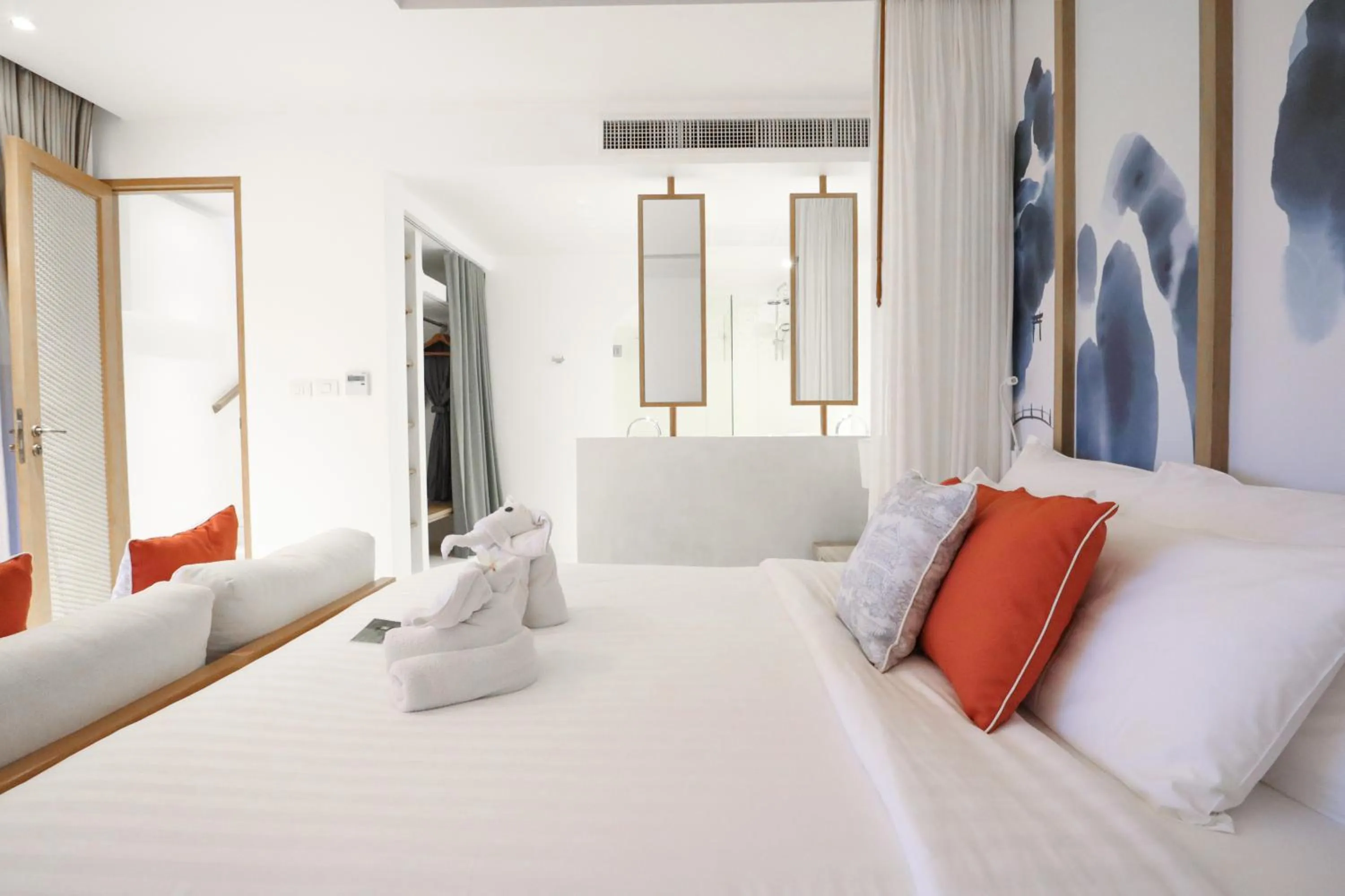 Bed in Bandara Pool Villas, Phuket