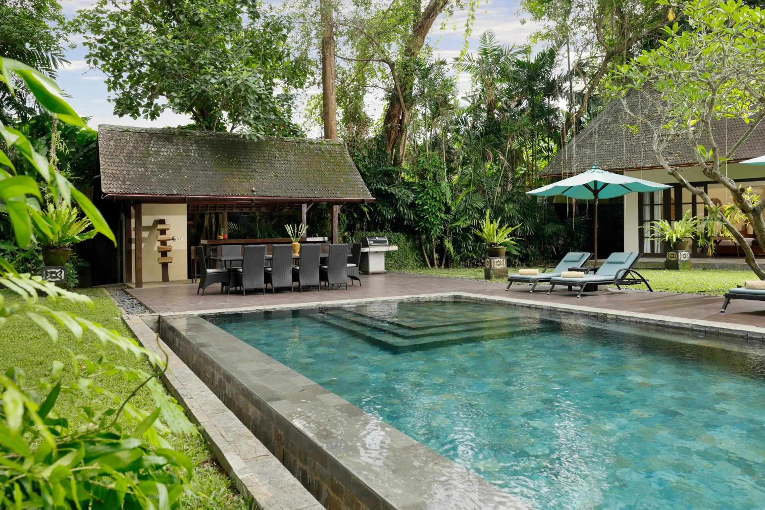 Pool view in Villa Tirtadari by Nakula