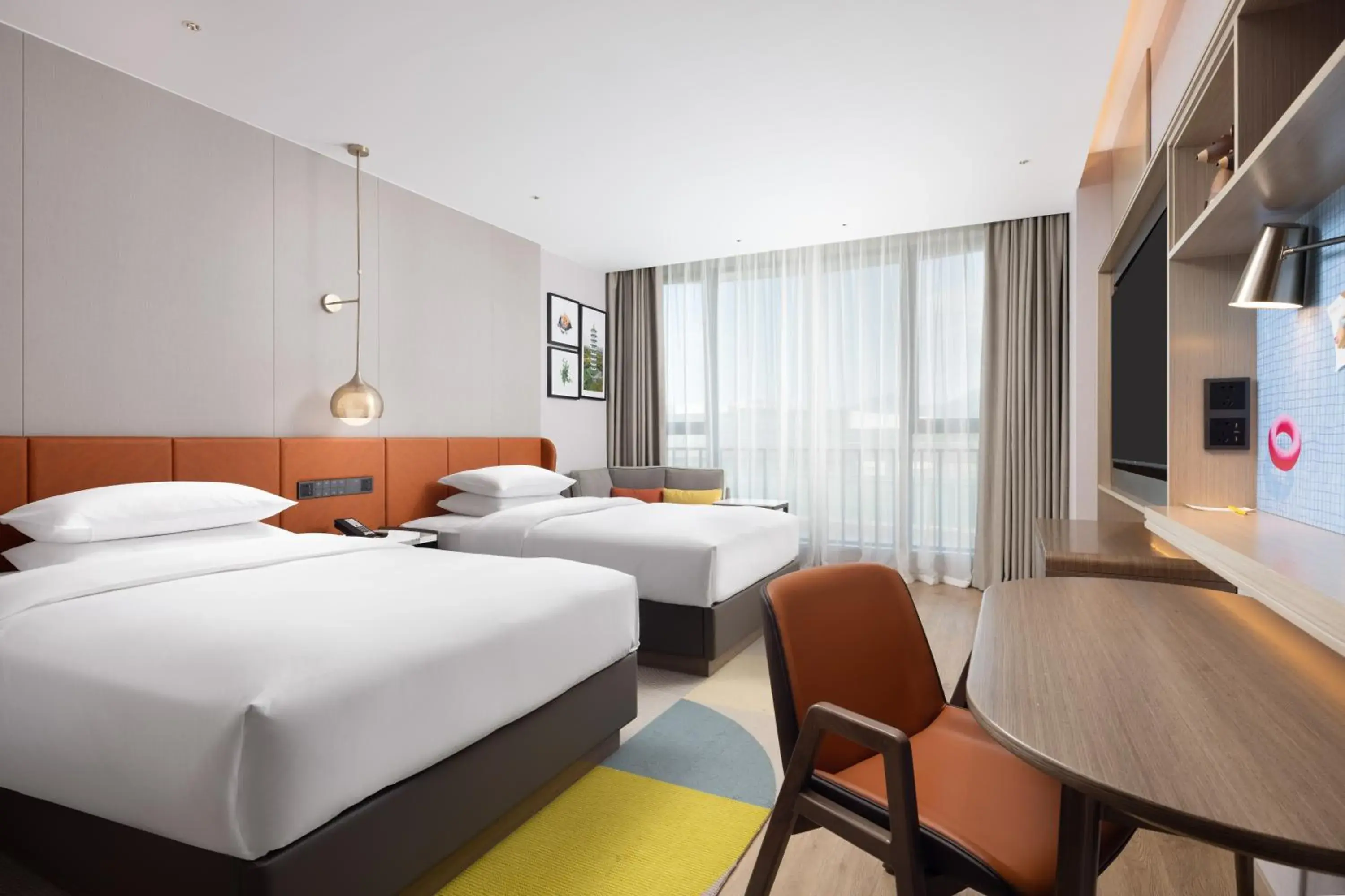 Bed in Home2 Suite by Hilton Guangzhou Conghua Bed in Home2 Suite by Hilton Guangzhou Conghua