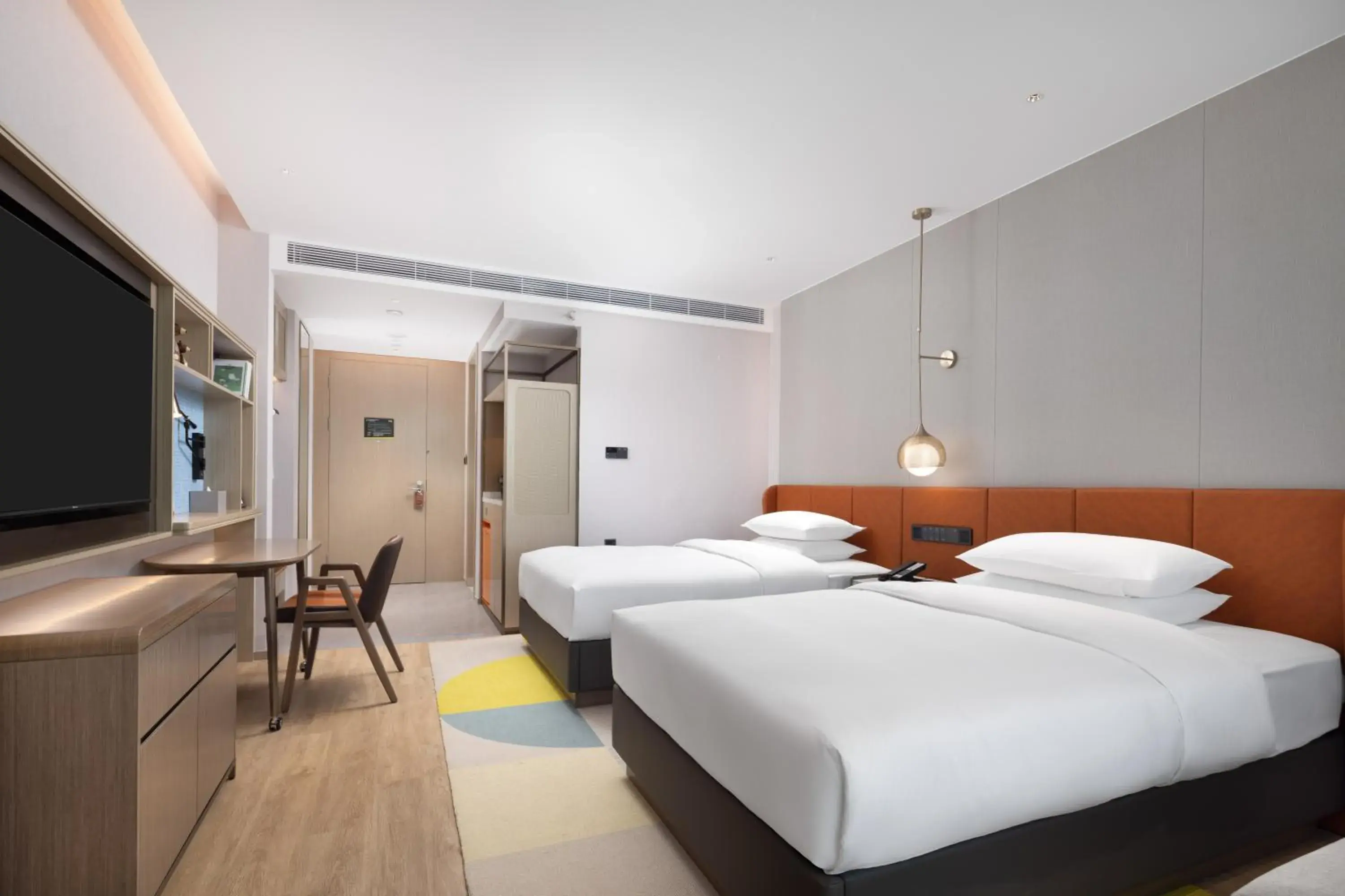 Bed in Home2 Suite by Hilton Guangzhou Conghua Bed in Home2 Suite by Hilton Guangzhou Conghua