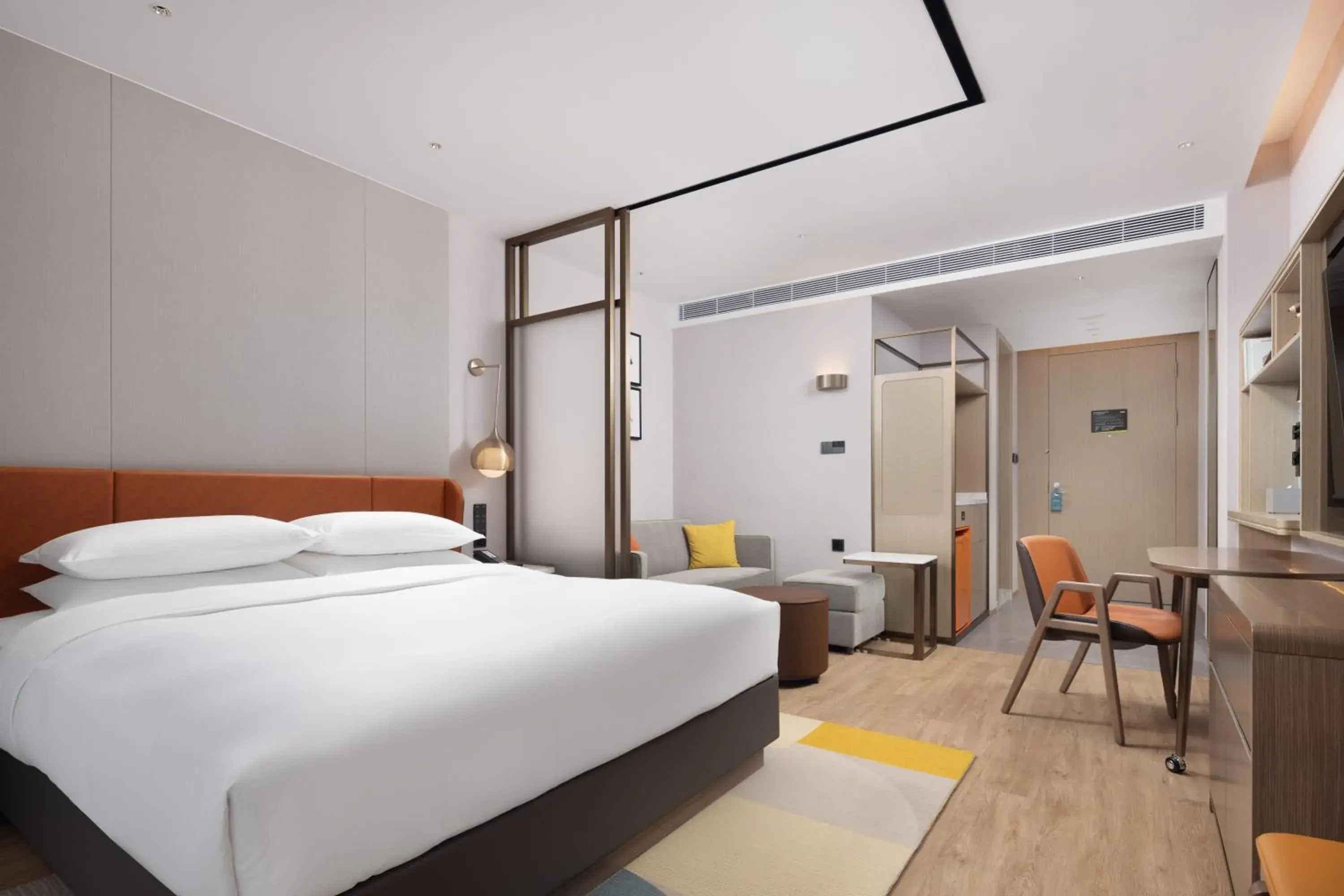 Bed in Home2 Suite by Hilton Guangzhou Conghua Bed in Home2 Suite by Hilton Guangzhou Conghua