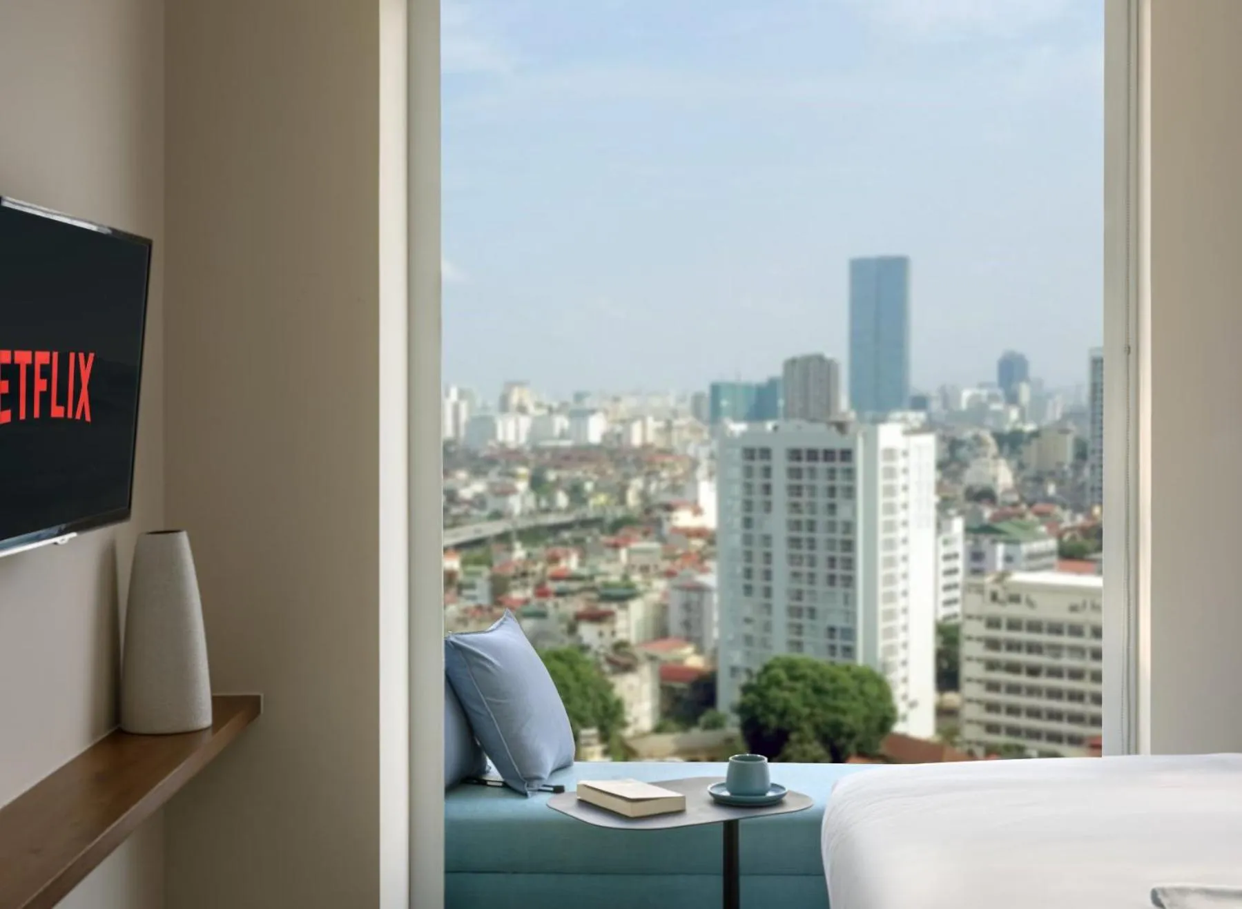 Seating area in M Village Hotel Tao Đàn Park