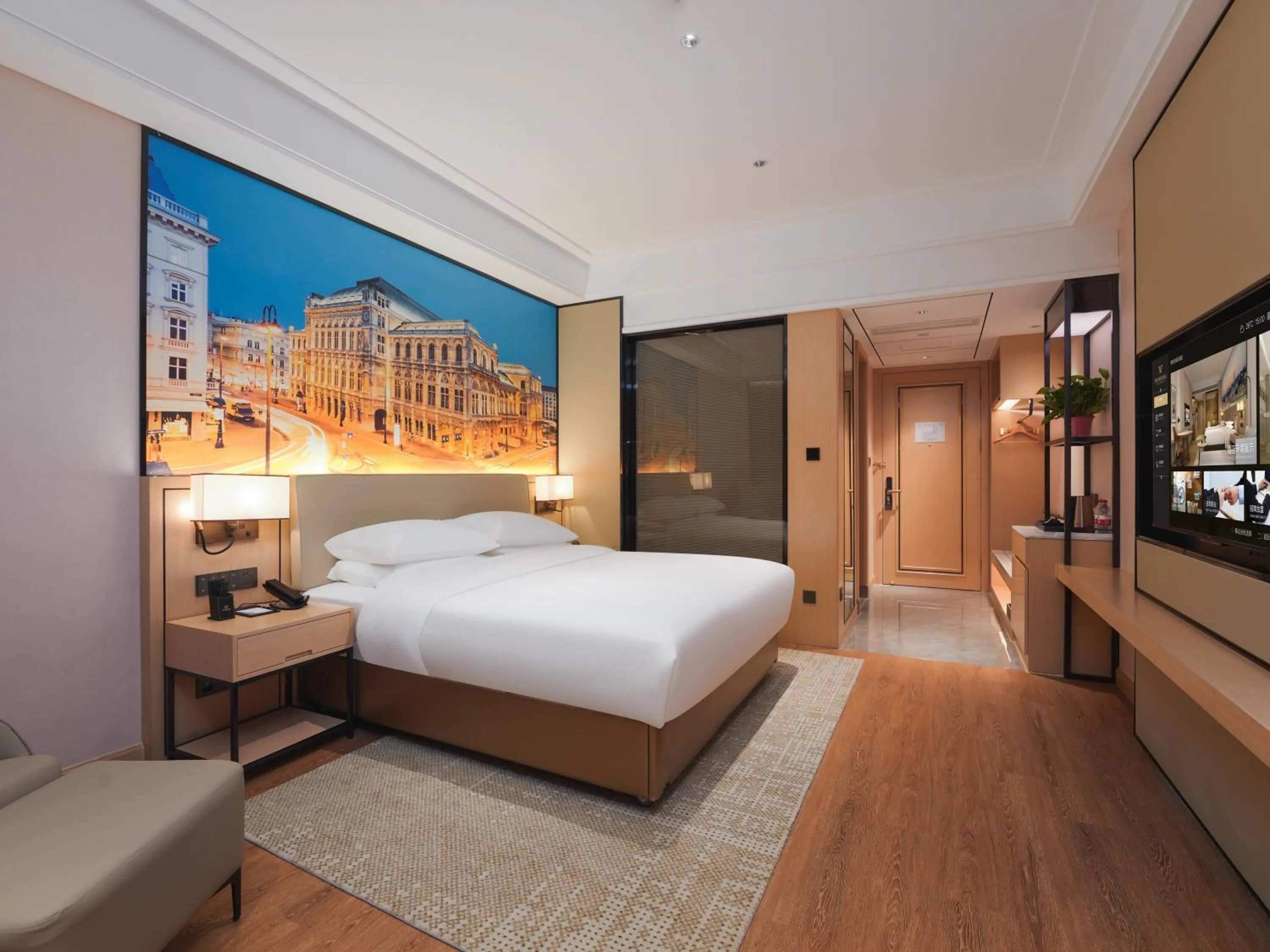 Bed in Vienna International Hotel Xi'an Fengdong Football Center Branch