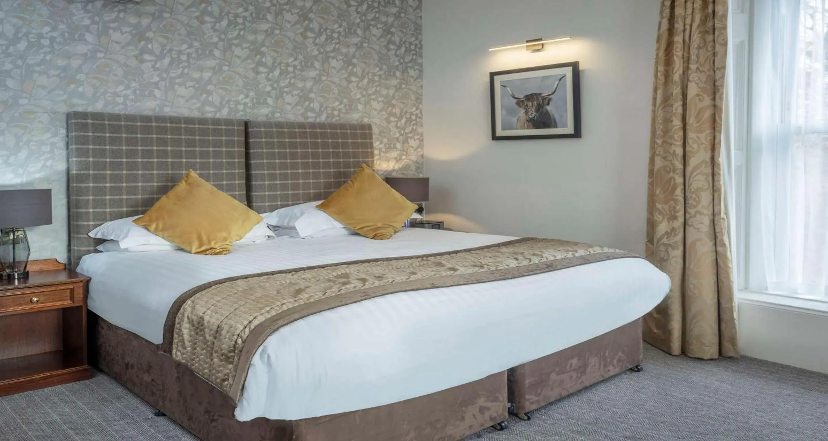 Bedroom, Bed in B/W Plus Buxton Lee Wood Hotel Bedroom, Bed in B/W Plus Buxton Lee Wood Hotel