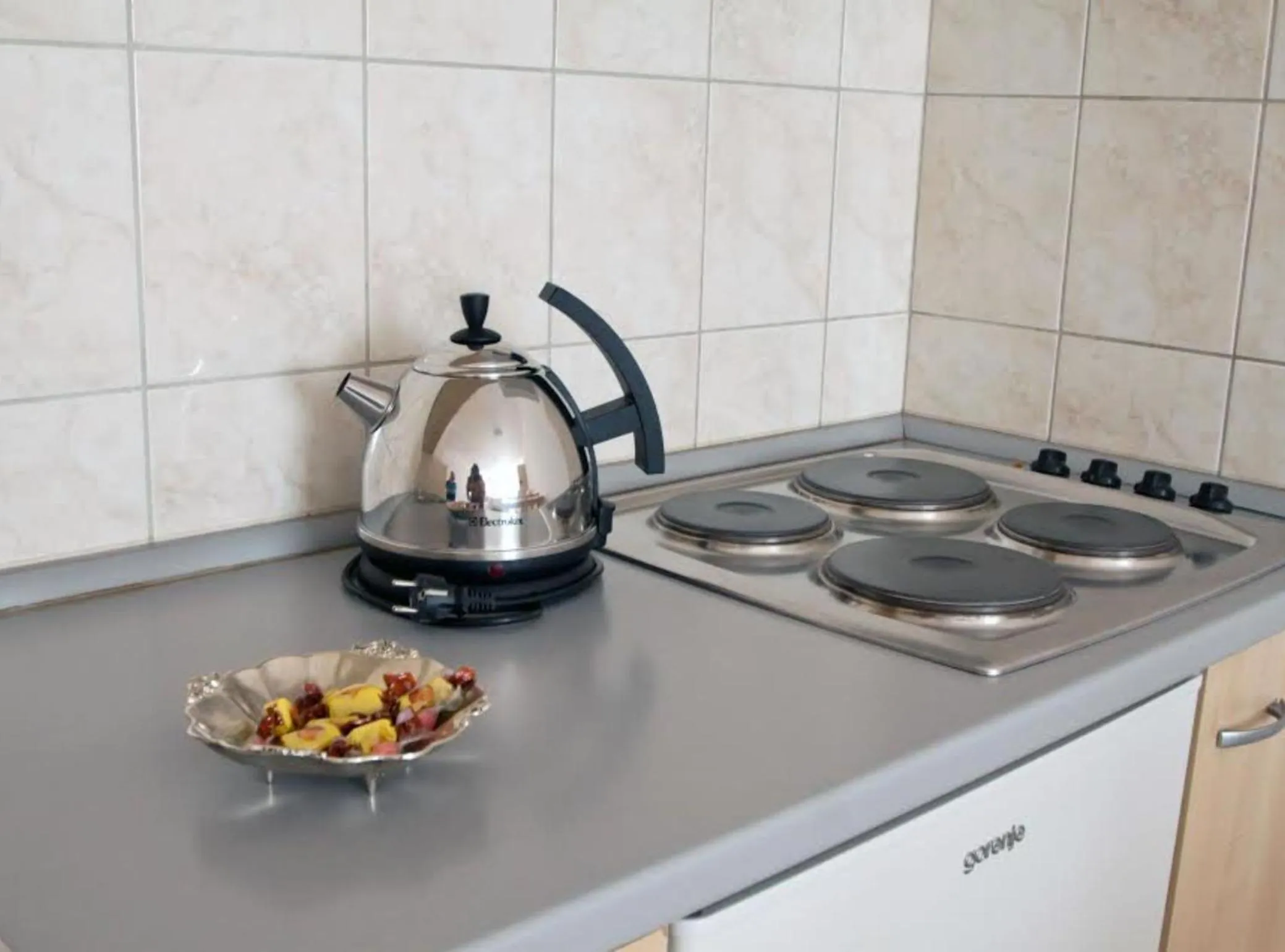 Kitchen or kitchenette in Beachfront Apartments Tamarix