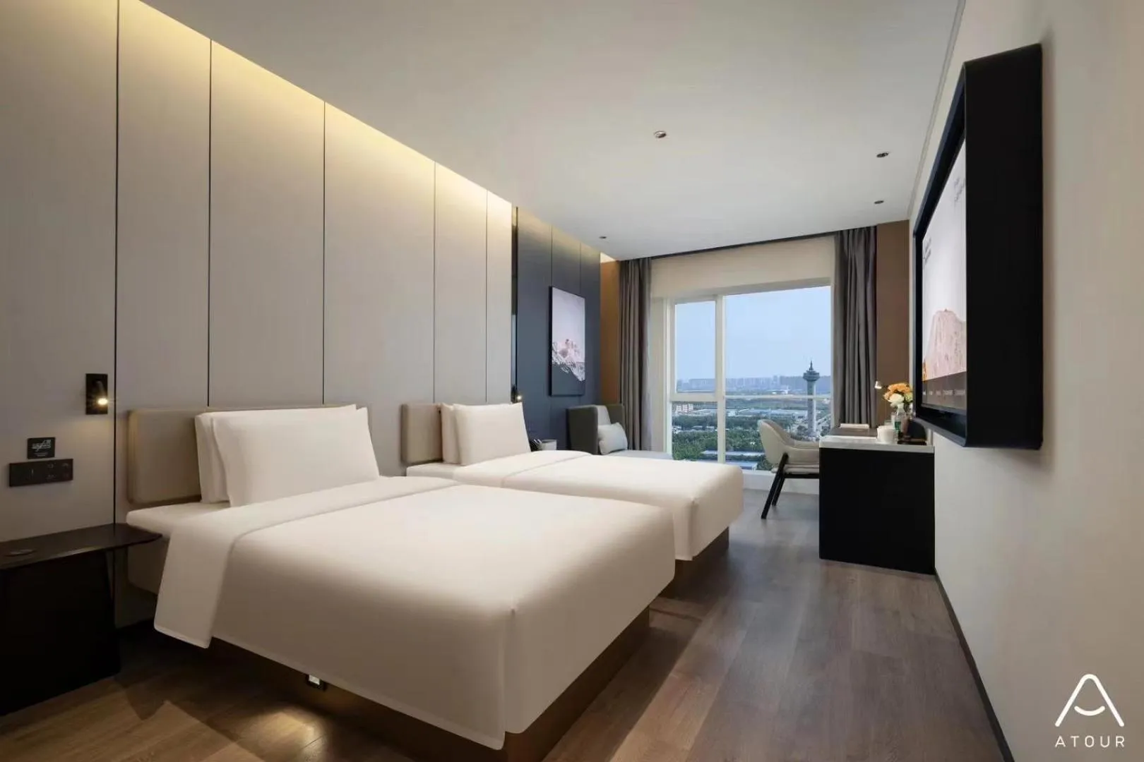 Bed in Atour Hotel Zhengzhou East Railway Station East Plaza