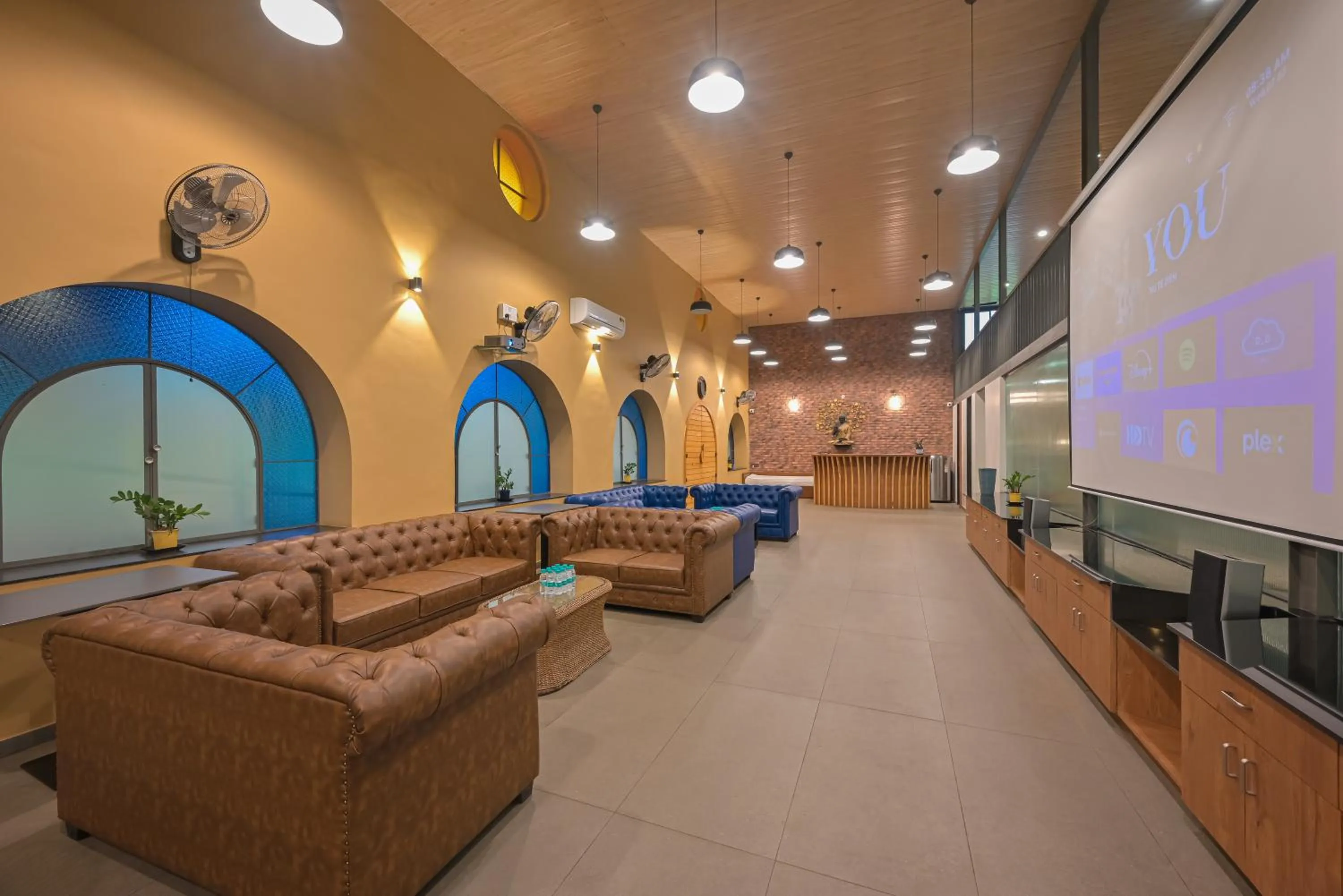 Communal lounge/ TV room in Bliss Nirvana Resort, Lonavala