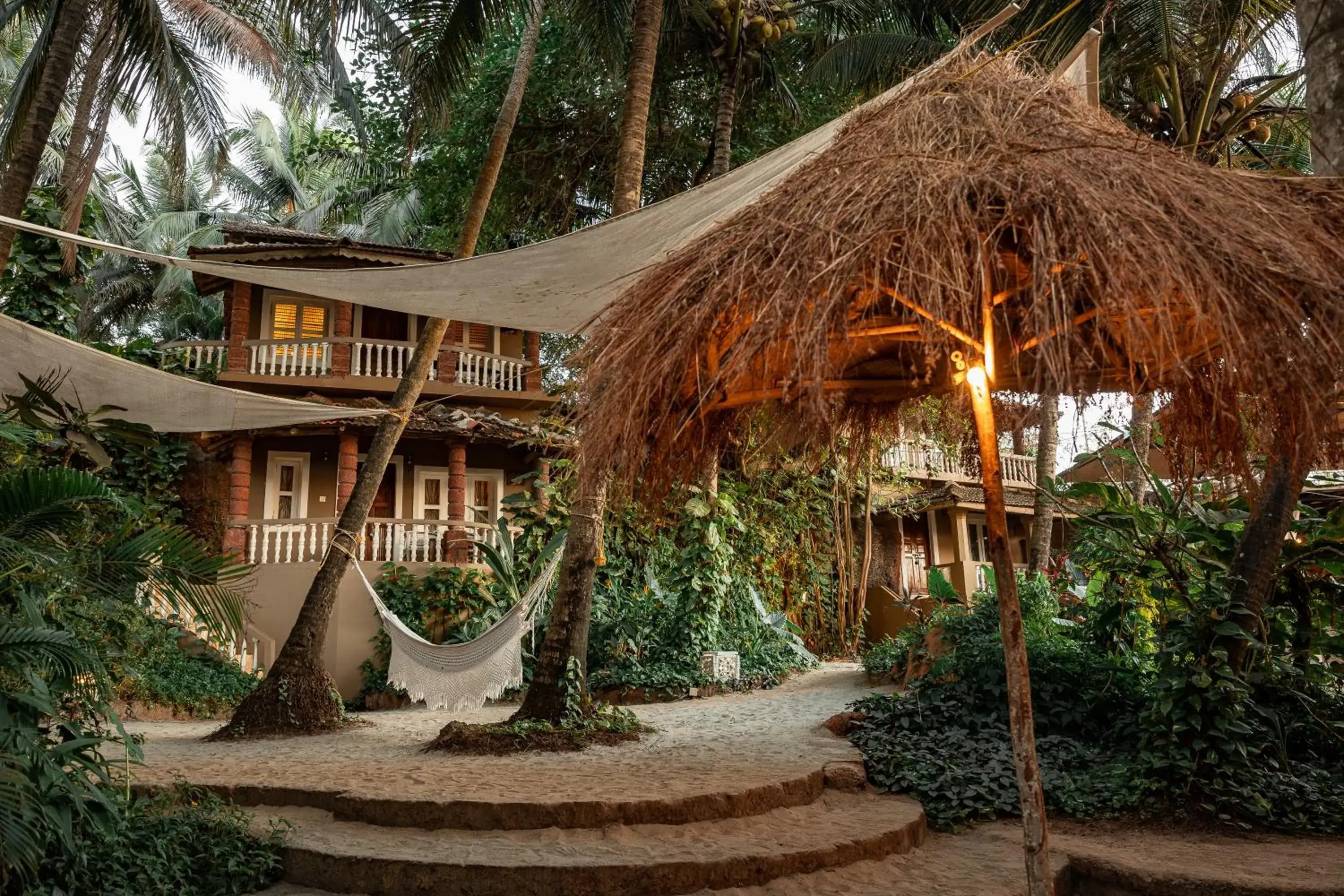 Property building in Anahata Retreat Beach Front Ashwem Goa Property building in Anahata Retreat Beach Front Ashwem Goa