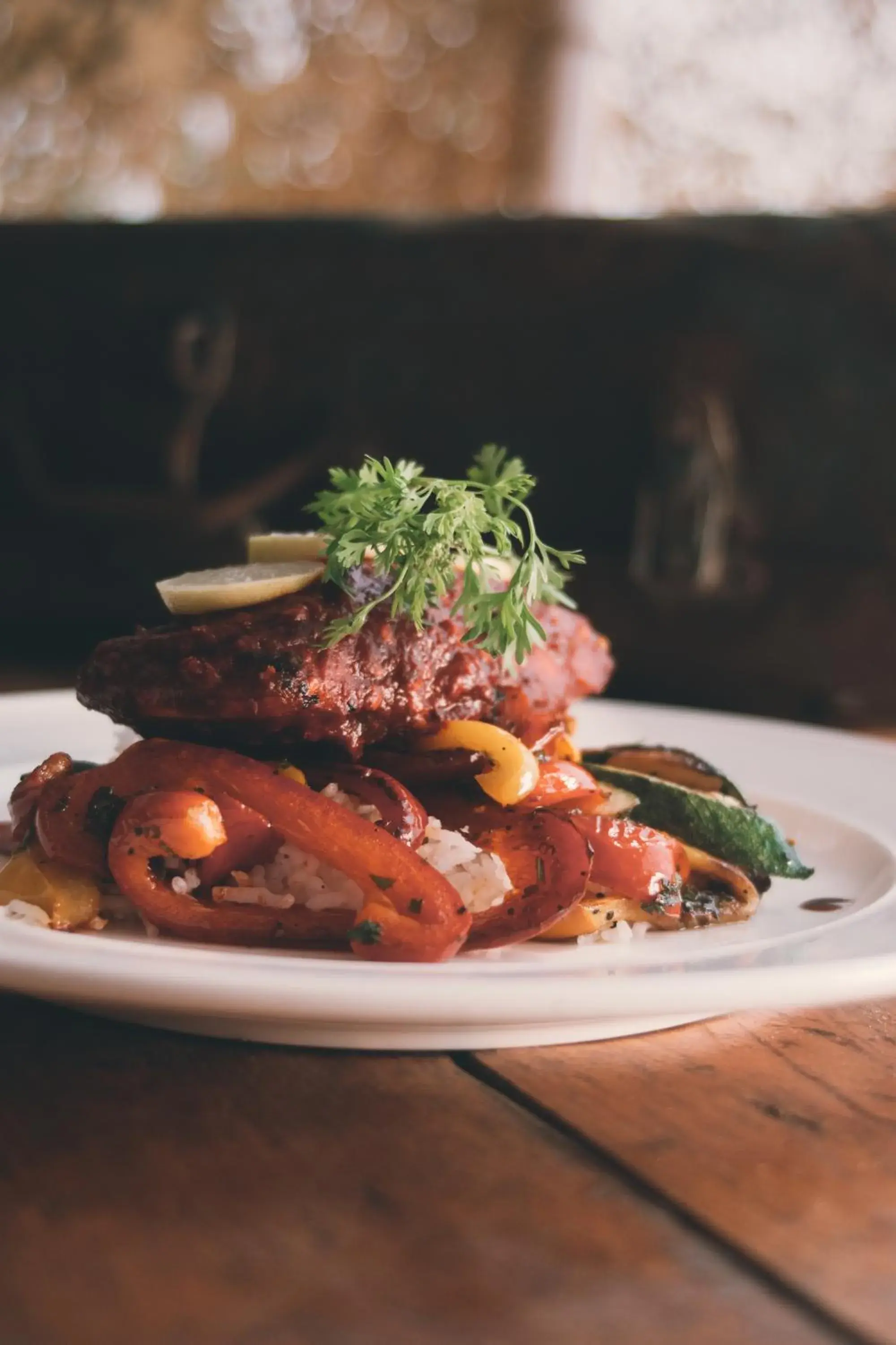 Food close-up in Anahata Retreat Beach Front Resort Food close-up in Anahata Retreat Beach Front Resort