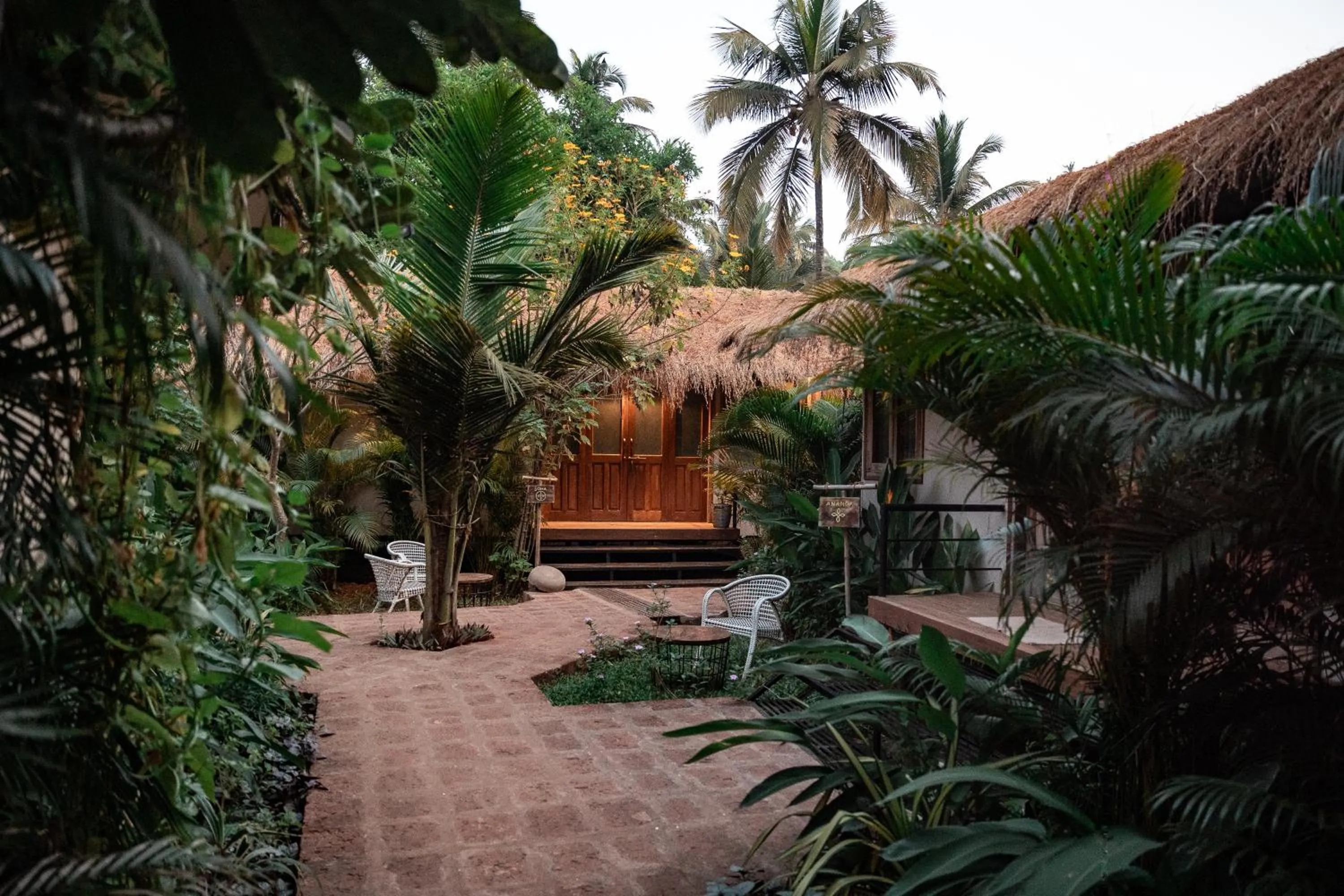 Garden view in Anahata Retreat Beach Front Ashwem Goa