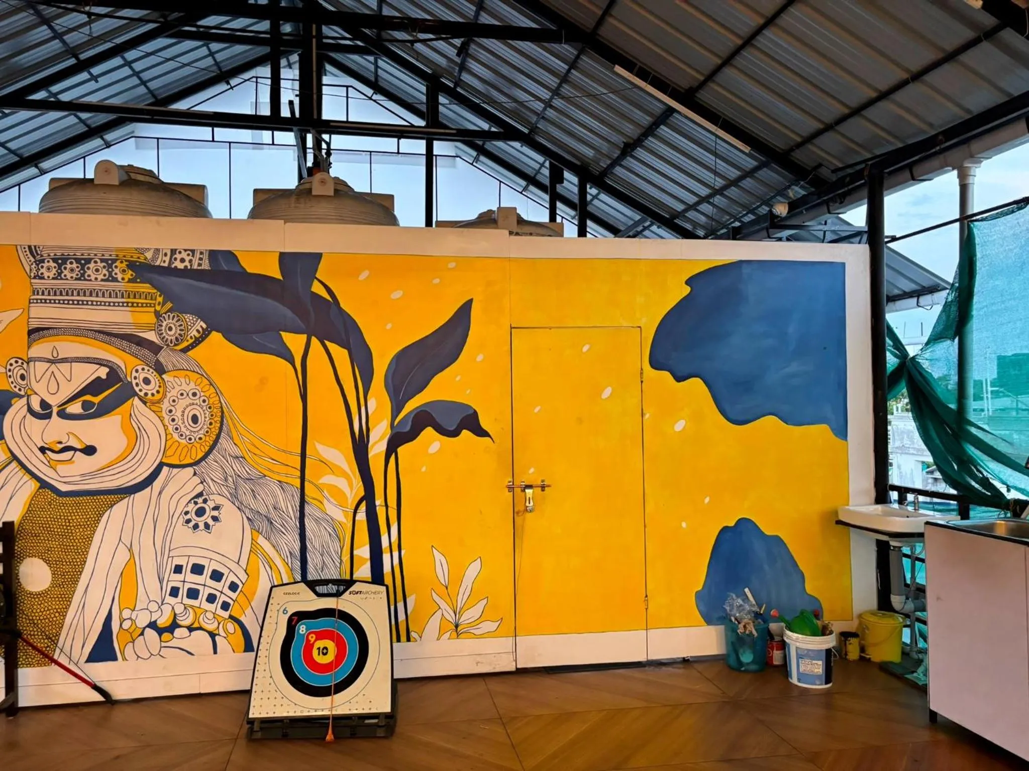 Decorative detail in Panakal Residency, Fort Kochi