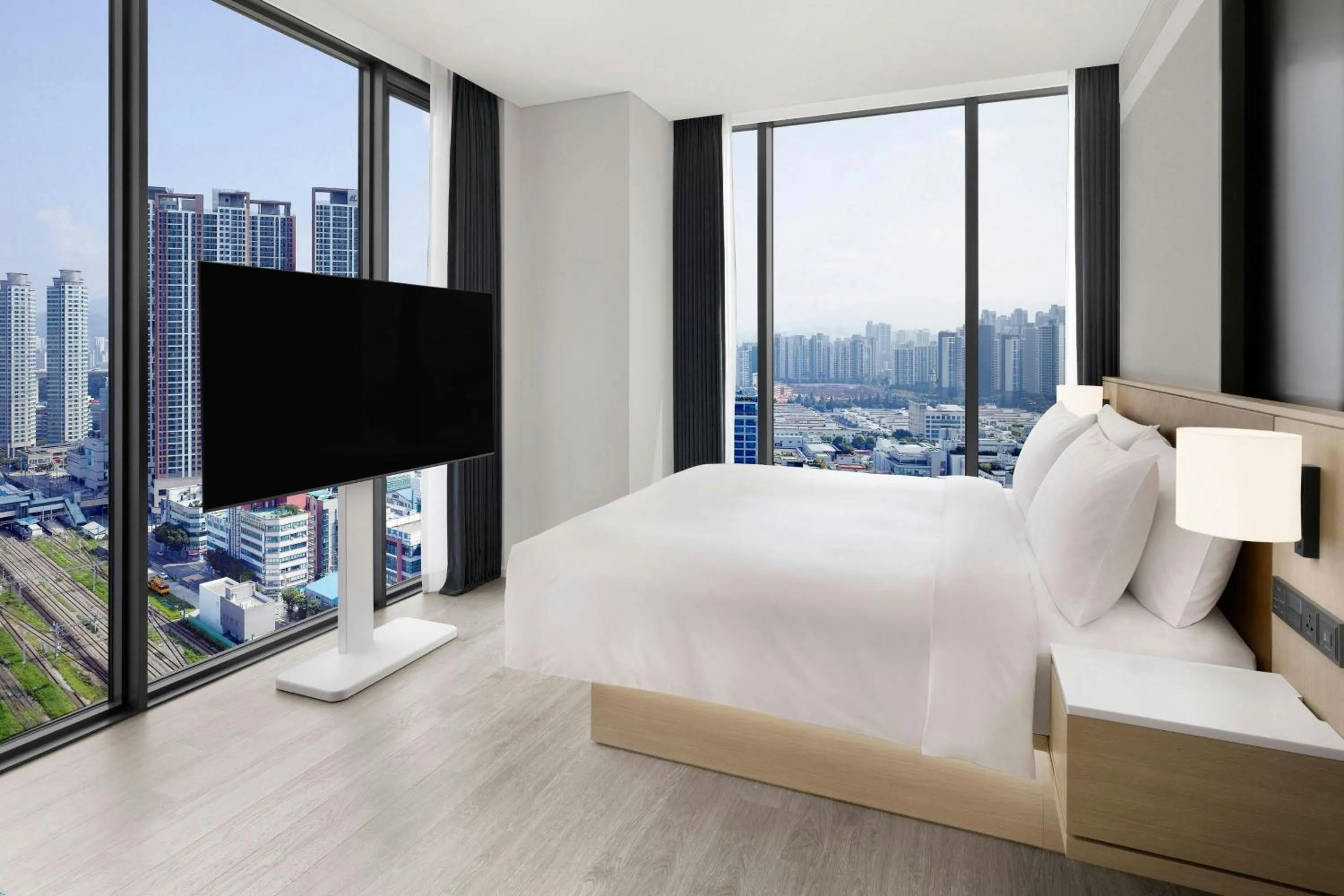 Bedroom, Bed in AC Hotel by Marriott Seoul Geumjeong