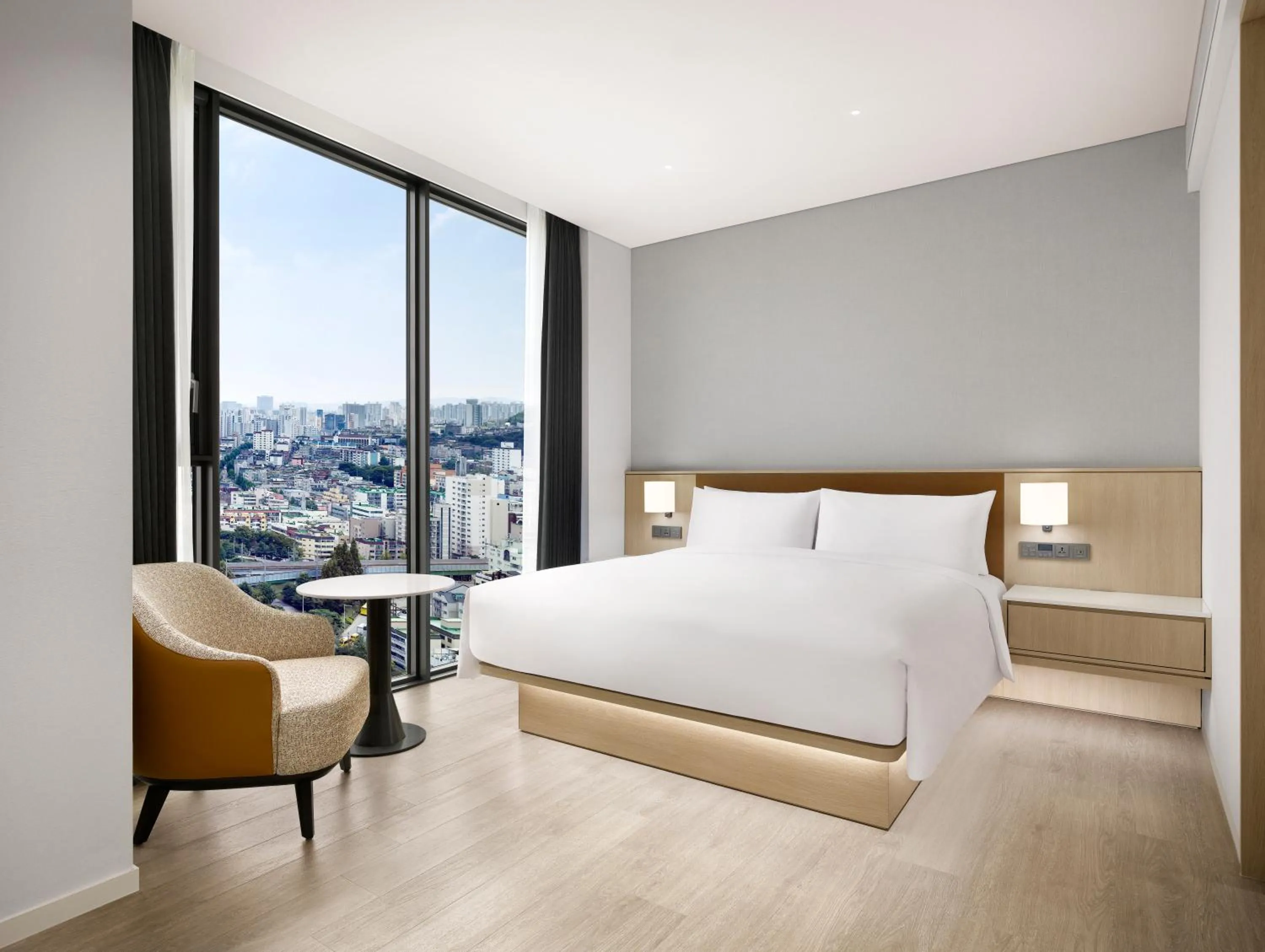 Bed in AC Hotel by Marriott Seoul Geumjeong